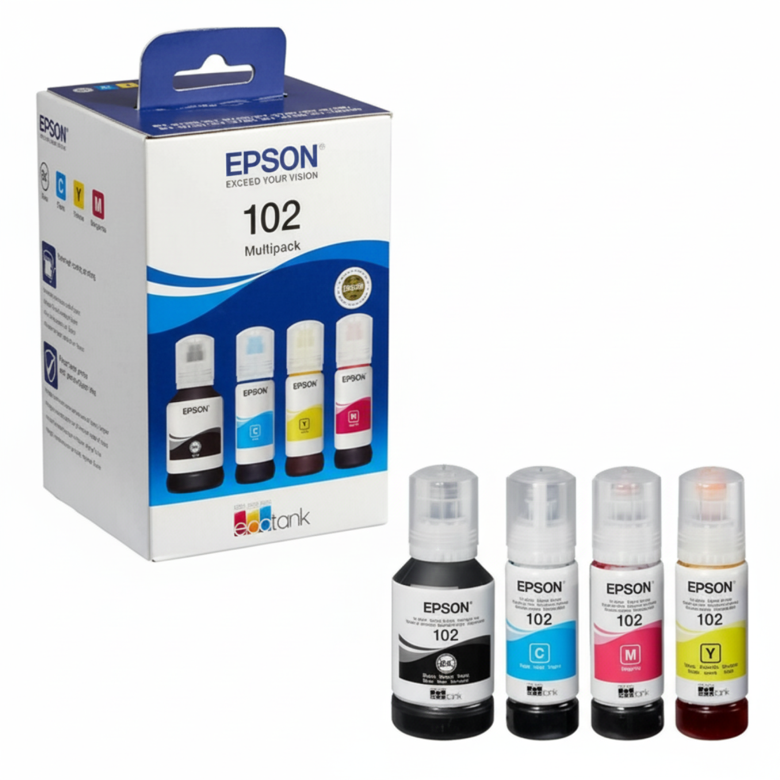 Original OEM Ink Cartridges Epson 102 CMYK (C13T03R640) (multi pack)