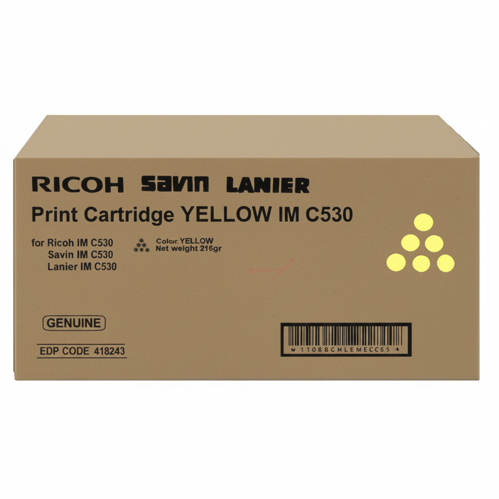 Original OEM Toner Ricoh IM C530 (418243) (Yellow)