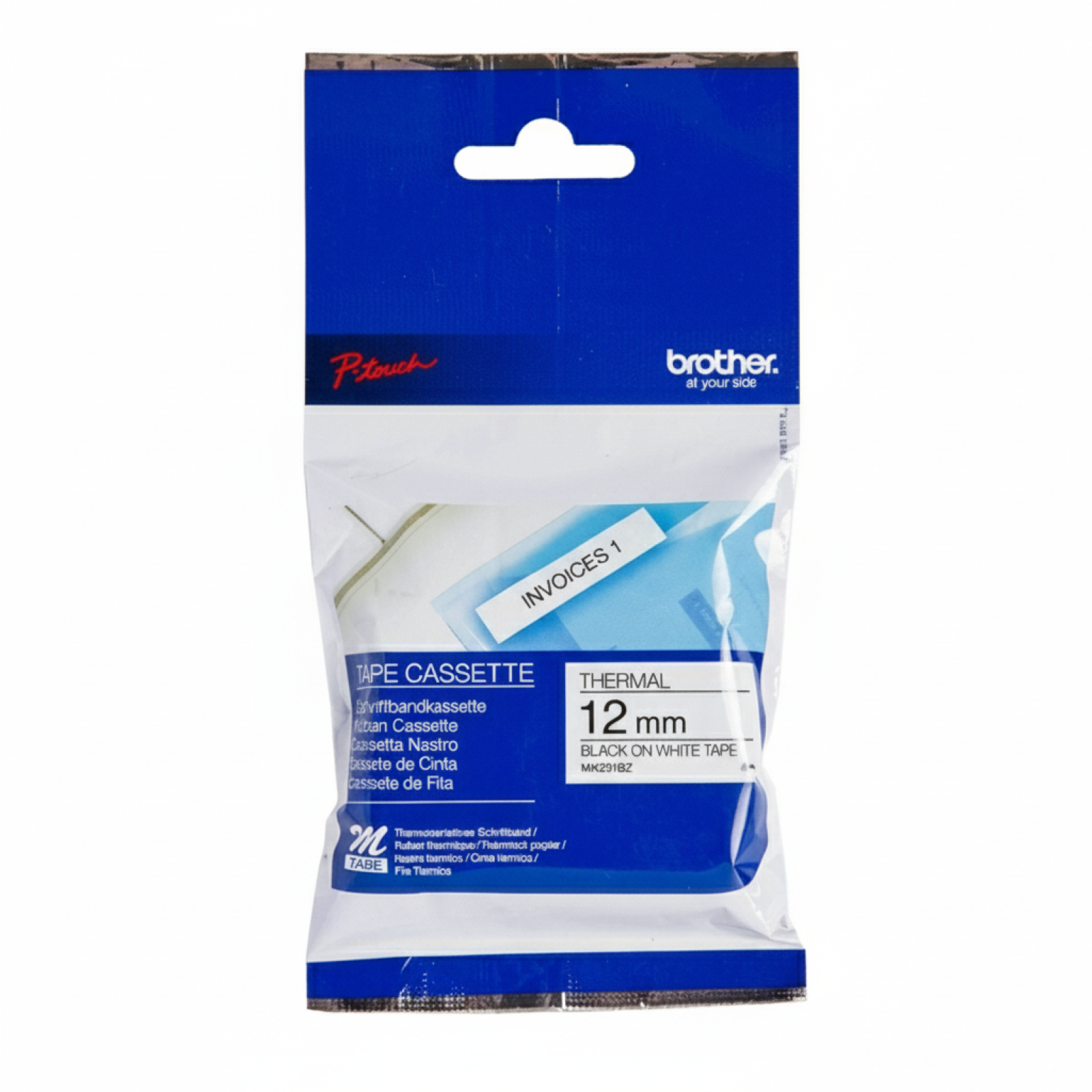 Original OEM Ribbon Brother MK-231BZ (MK-231BZ) (White) (12 mm, 4 m)