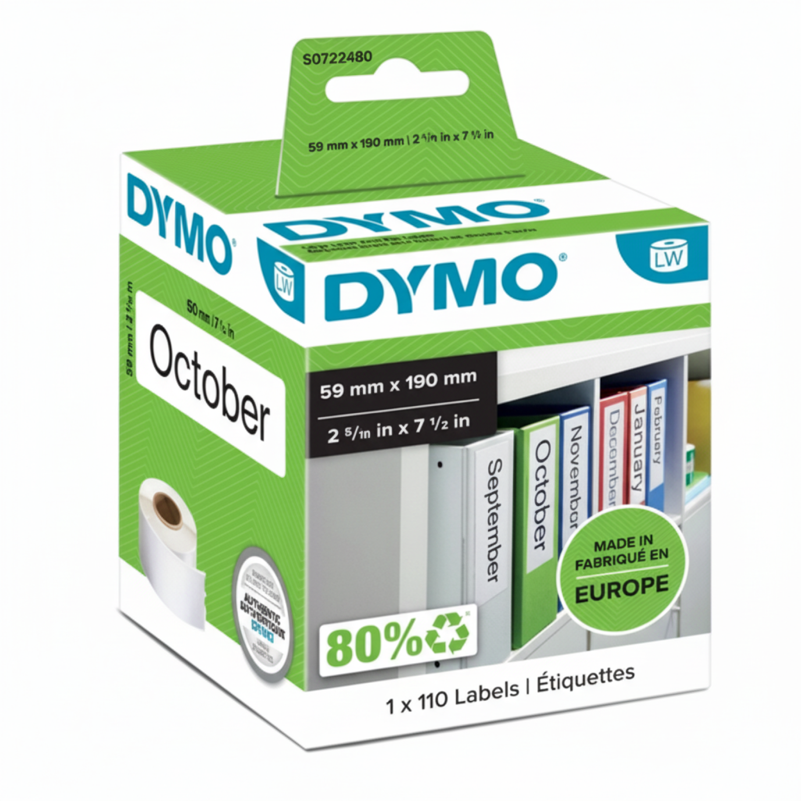 Original OEM Label DYMO LW-99019 (LW99019) (White)