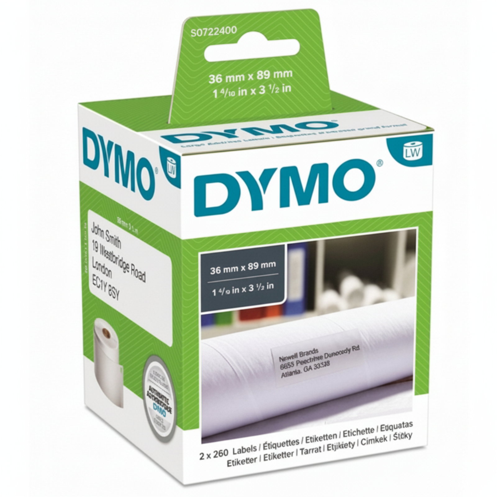 Original OEM Label DYMO LW-99012 (LWVP2499012) (White)