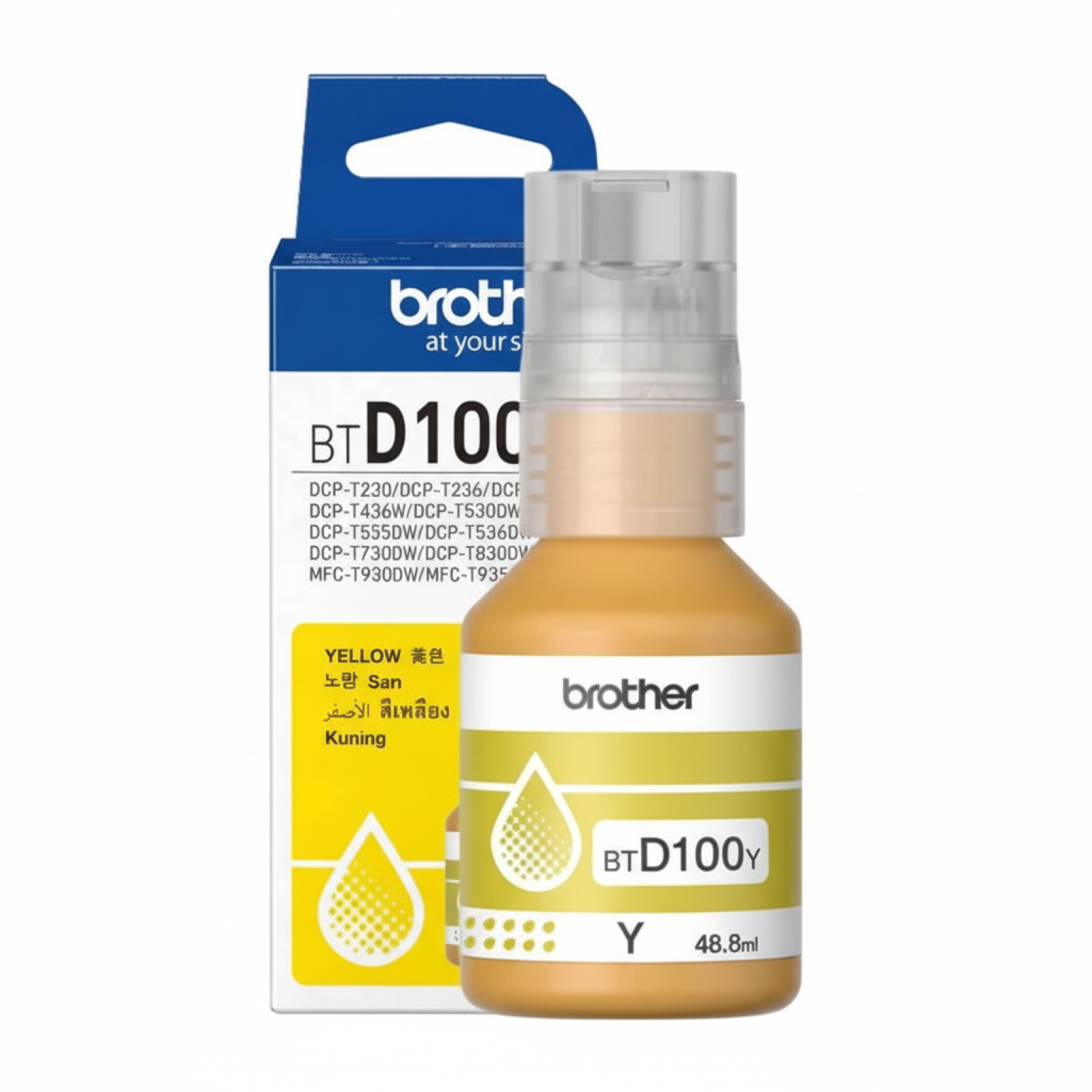 Original OEM Ink Cartridge Brother BT-D100Y (BTD100Y) (Yellow)