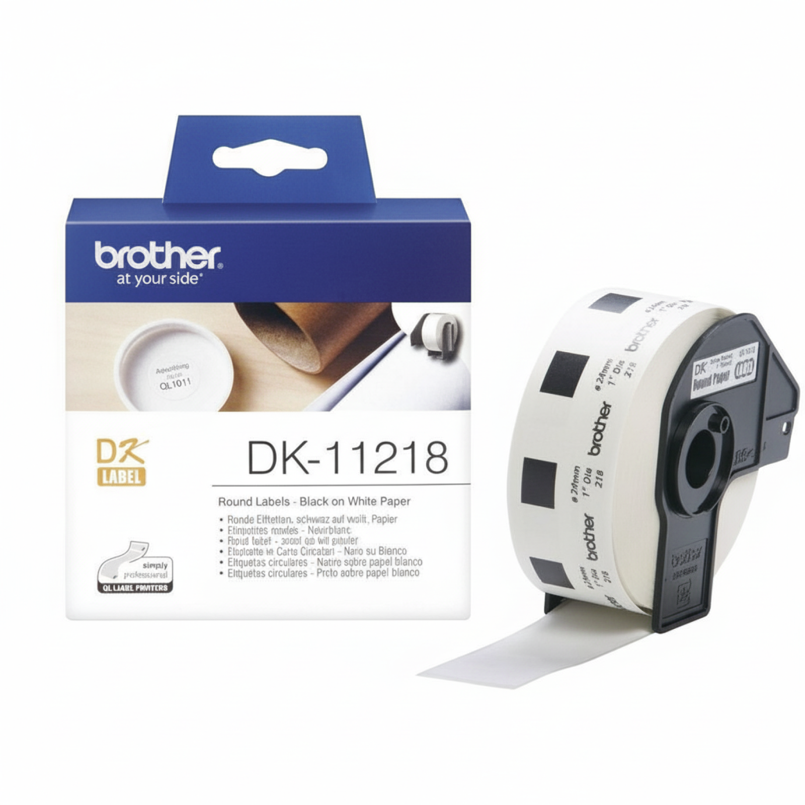 Original OEM Label Brother DK-11218 (DK-11218) (White) (1000 pcs, 24 mm)