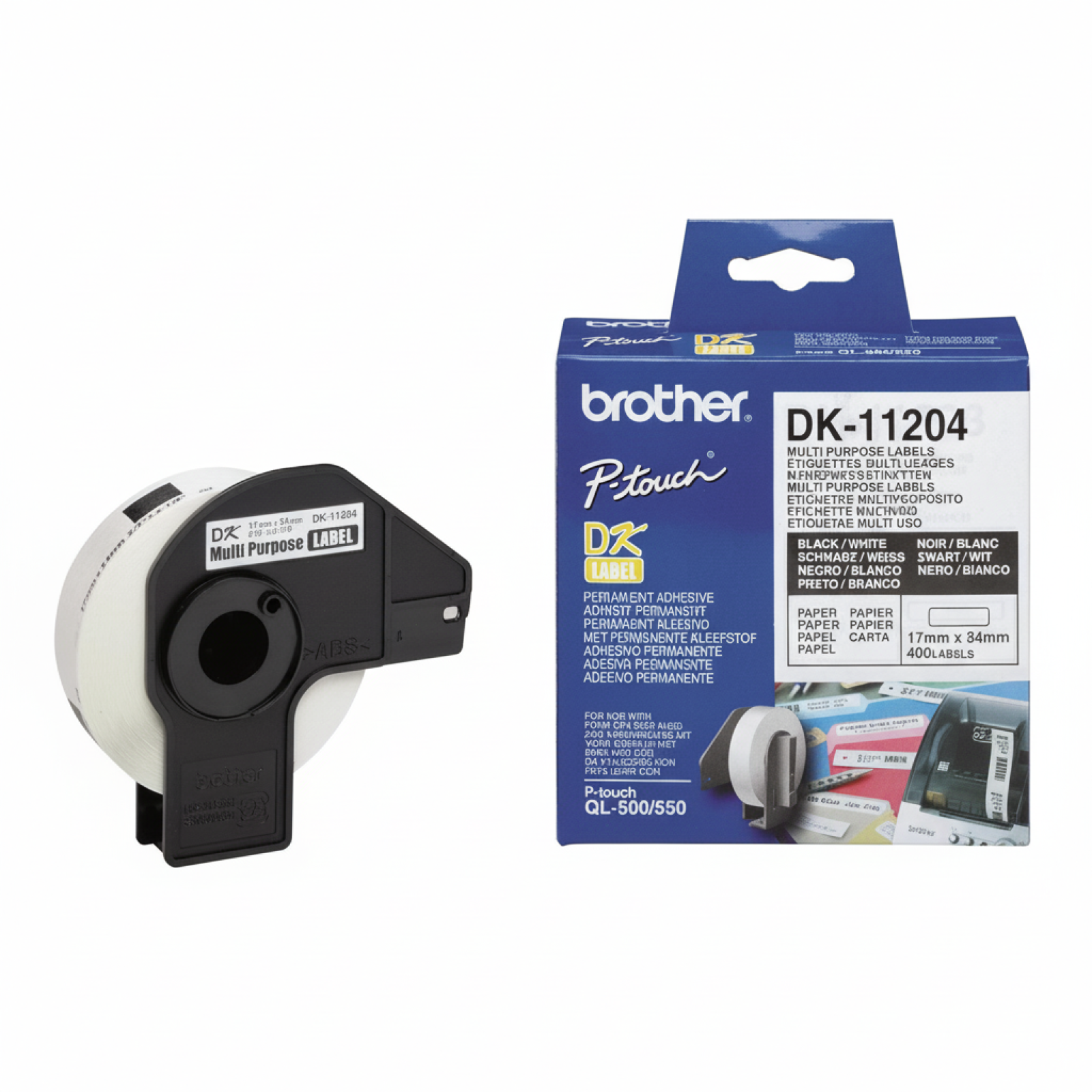Original OEM Label Brother DK-11204 (DK-11204) (White) (400 pcs, 17 mm, 54 mm)