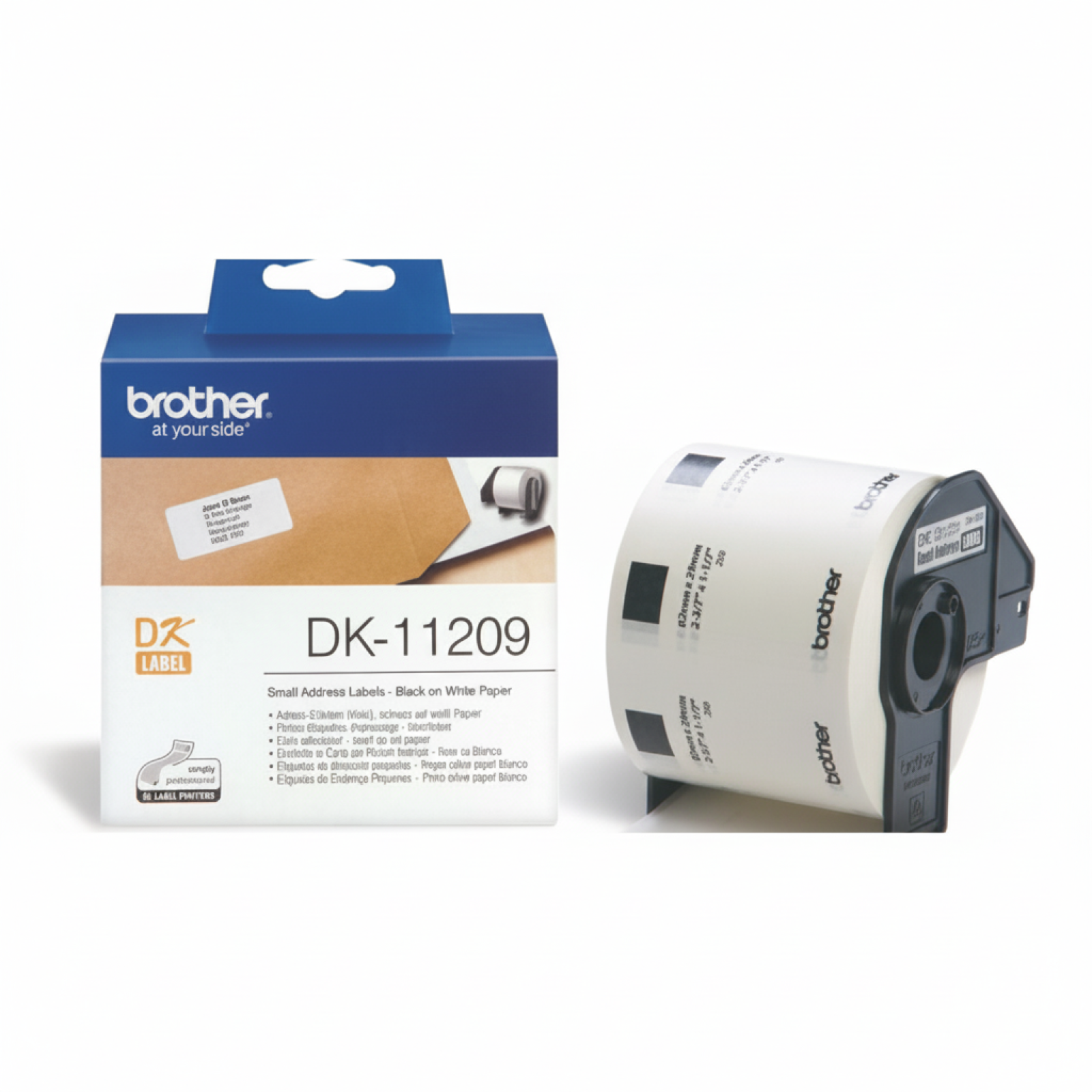 Original OEM Label Brother DK-11209 (DK-11209) (White) (800 pcs, 62 mm, 29 mm)
