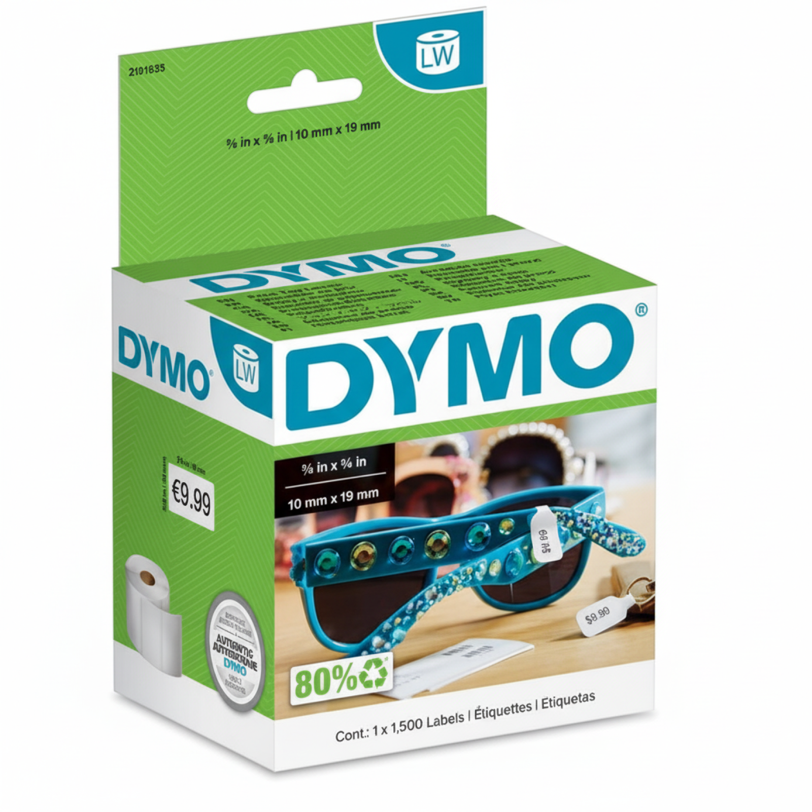 Original OEM Label DYMO LW-11351 (LW11351) (White) (1500 pcs, 54 mm, 11 mm, Jewelry)