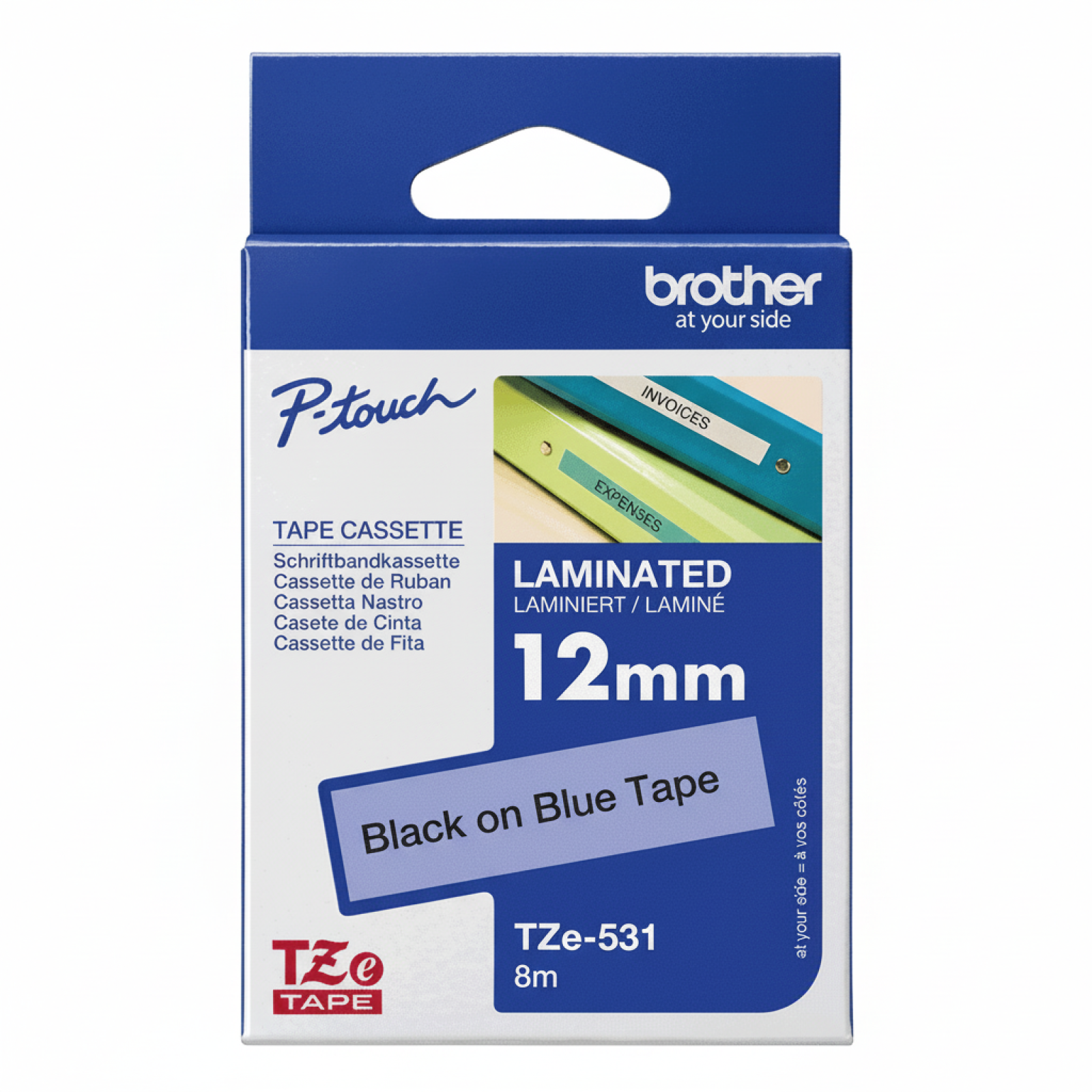 Original OEM Ribbon Brother TZe-531 (TZE531) (Blue) (12 mm, 8 m, Blue)