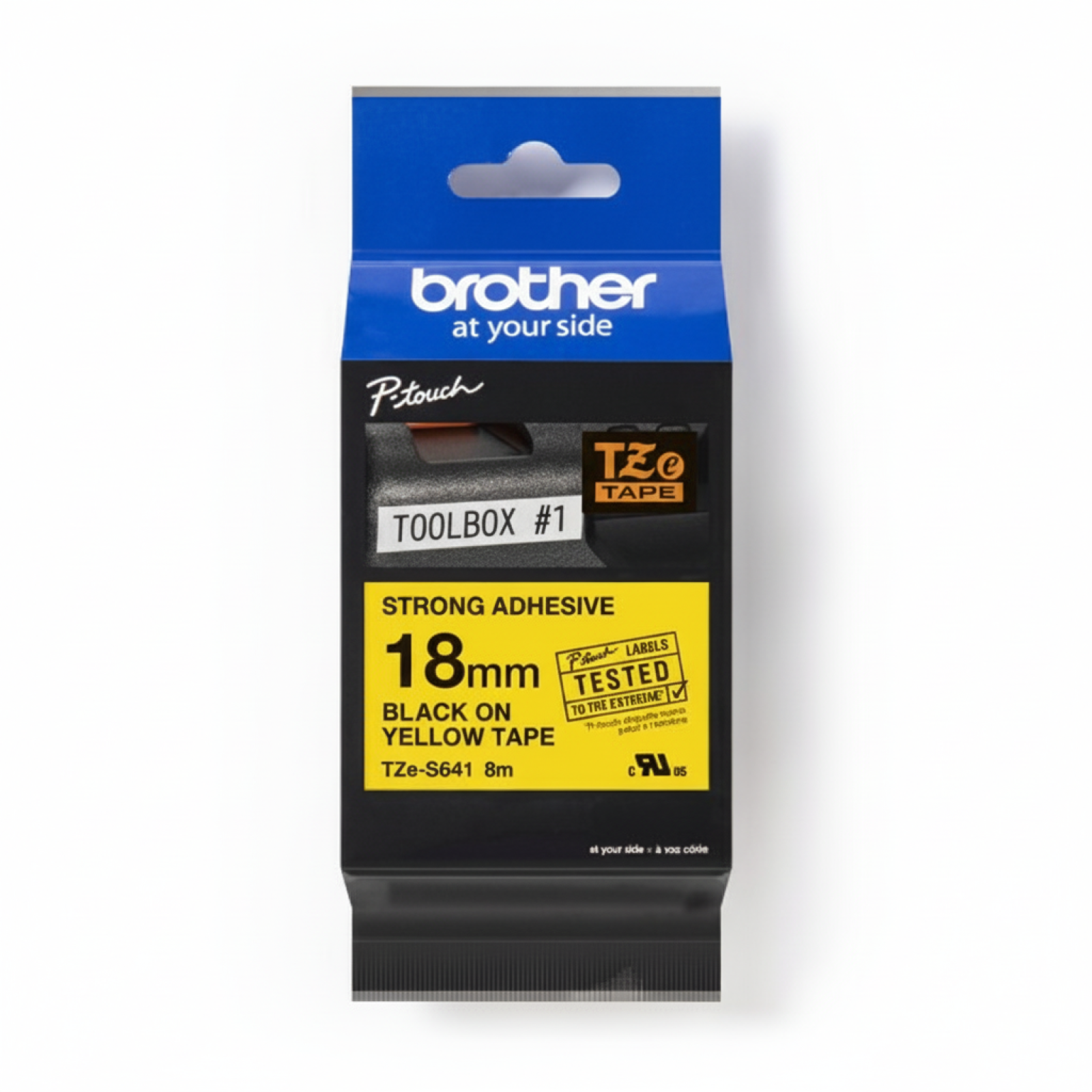 Original OEM Ribbon Brother TZe-S641 (TZES641) (Yellow) (18 mm, 8 m, Yellow)