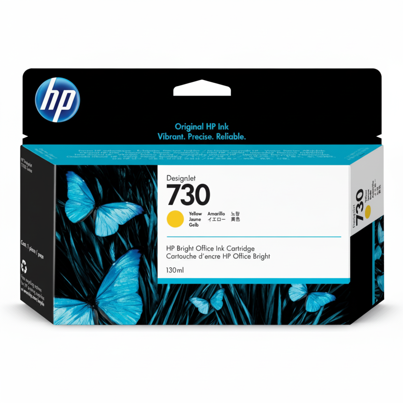 Original OEM Ink Cartridge HP 730 (130ml) (P2V64A) (Yellow)