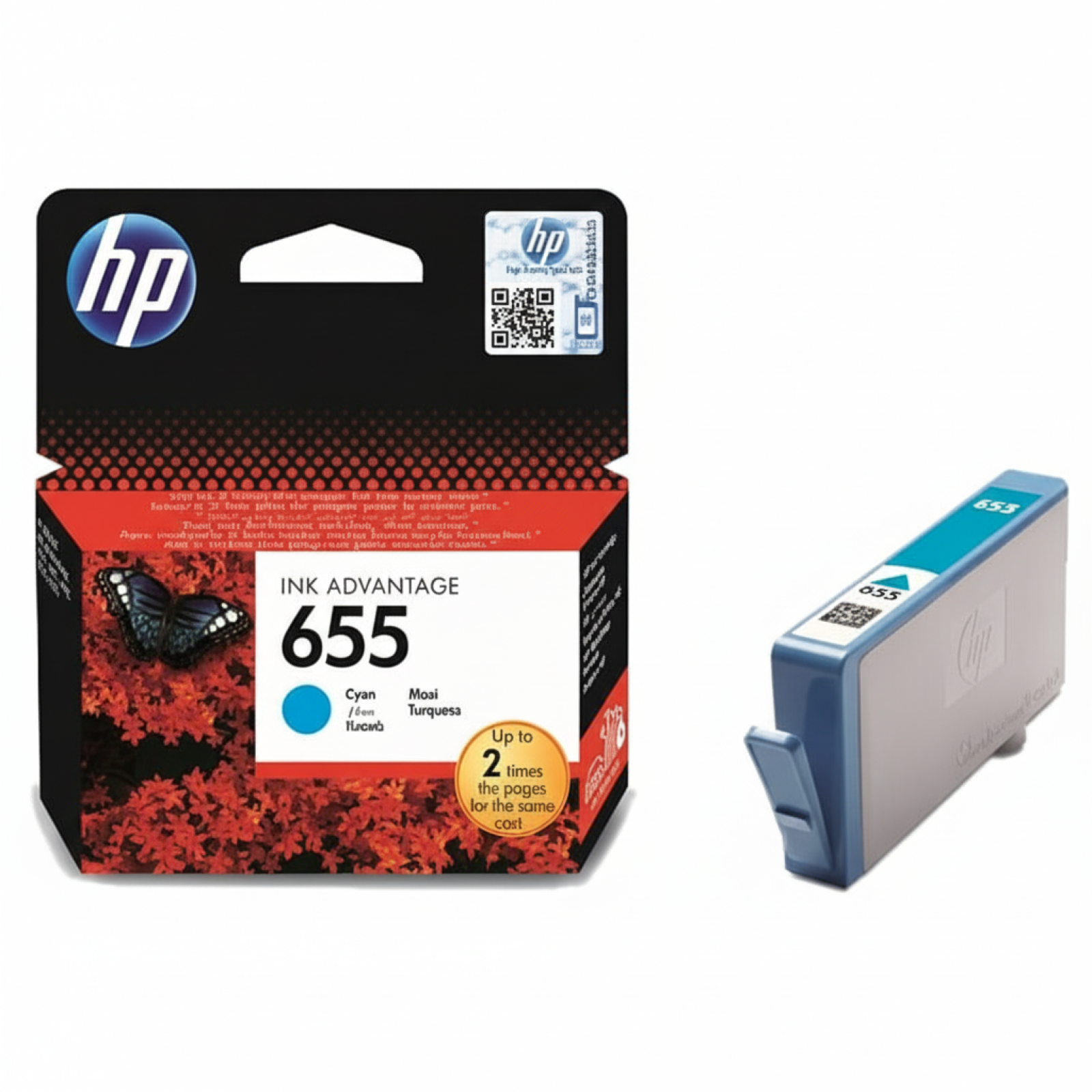 Original OEM Ink Cartridge HP 655 (CZ110AE) (Cyan)