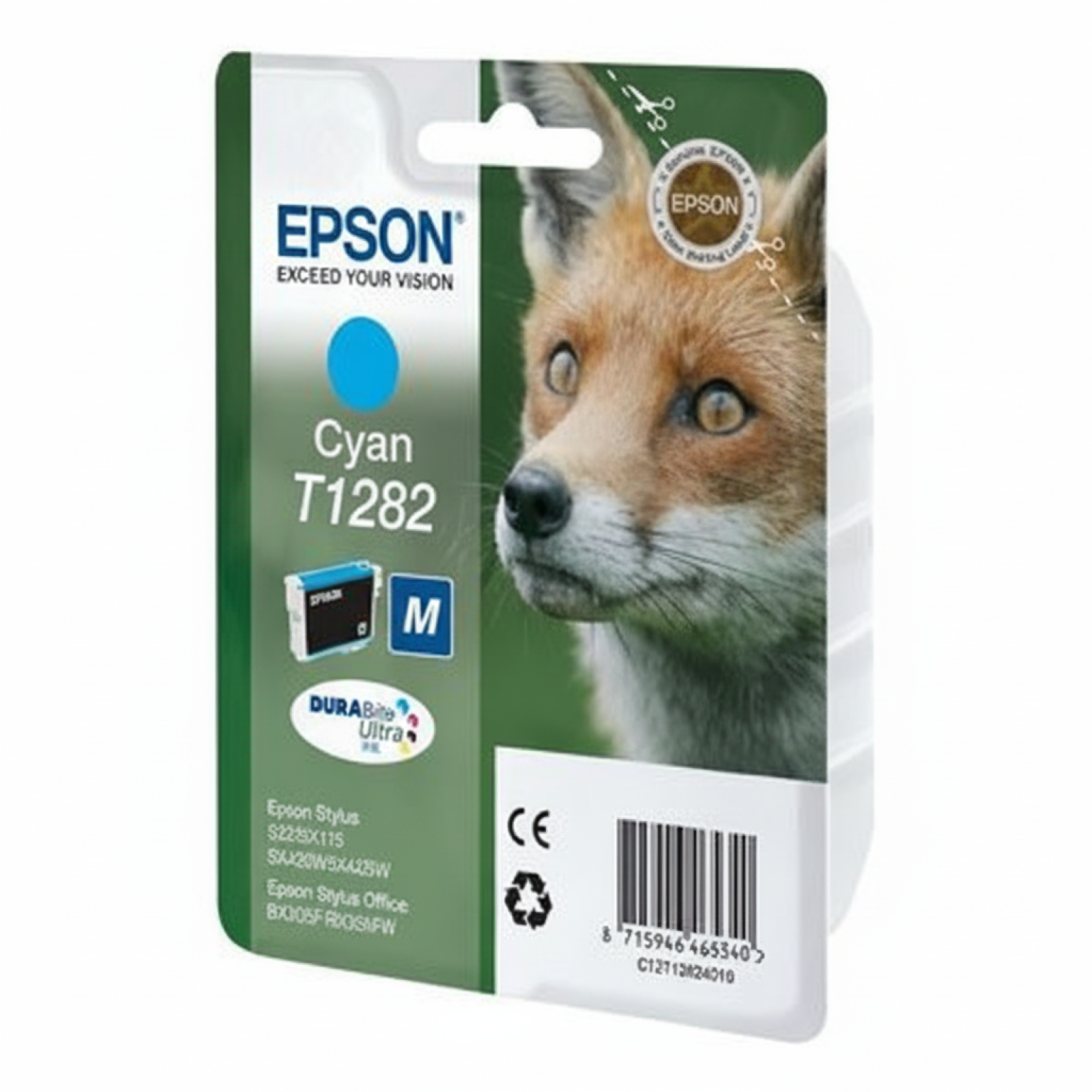 Original OEM Ink Cartridge Epson T1282 (C13T12824010) (Cyan)
