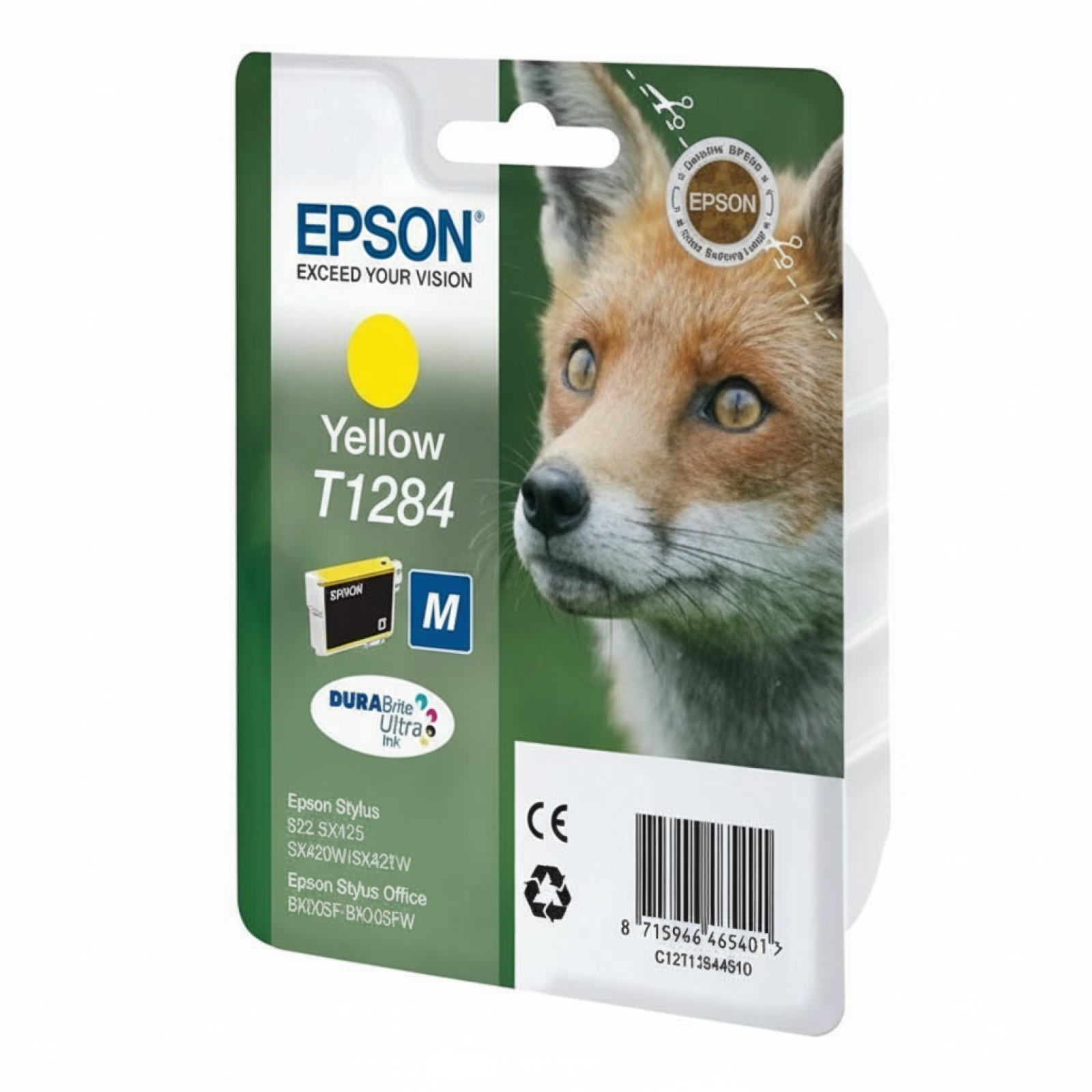 Original OEM Ink Cartridge Epson T1284 (C13T12844010) (Yellow)