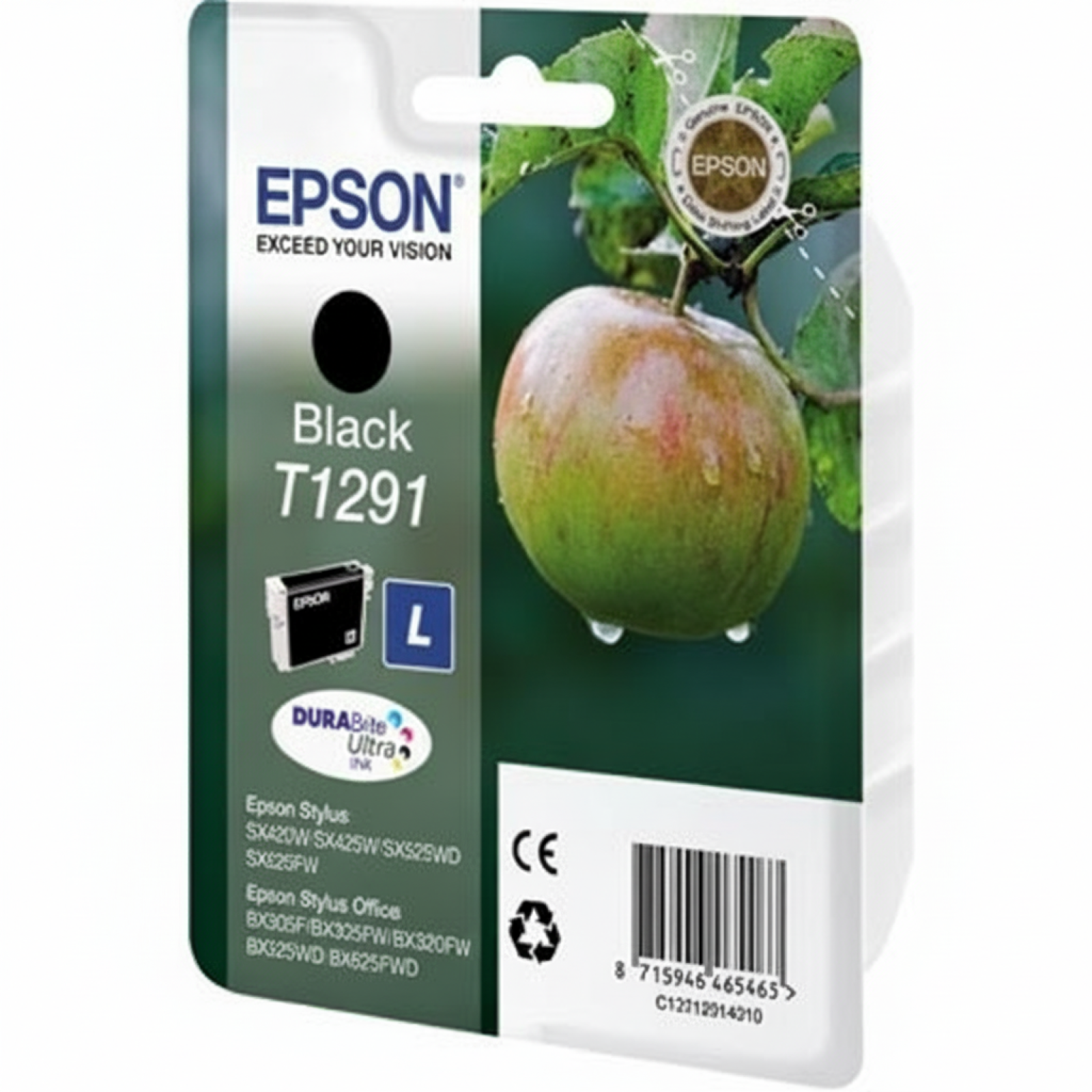 Original OEM Ink Cartridge Epson T1291 (C13T12914010) (Black)