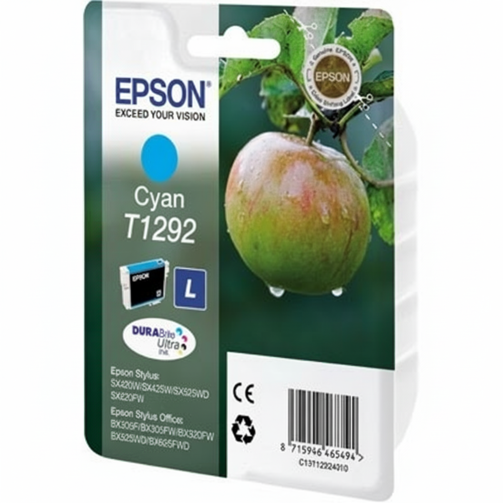 Original OEM Ink Cartridge Epson T1292 (C13T12924010) (Cyan)