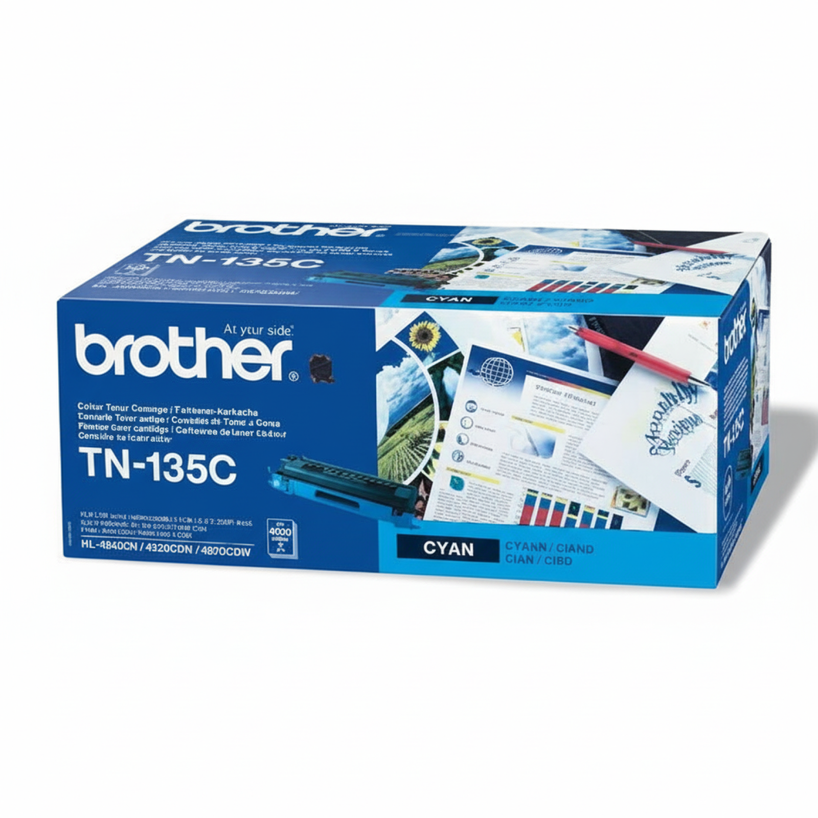 Original OEM Toner Brother TN-135C (TN135C) (Cyan)