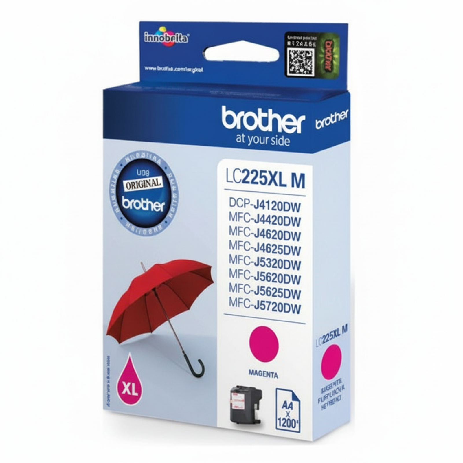 Original OEM Ink Cartridge Brother LC-225 XL M (LC225XLM) (Magenta)
