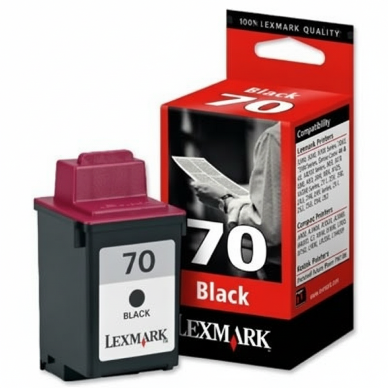 Original OEM Ink Cartridge Lexmark 70 (12AX970E) (Black)