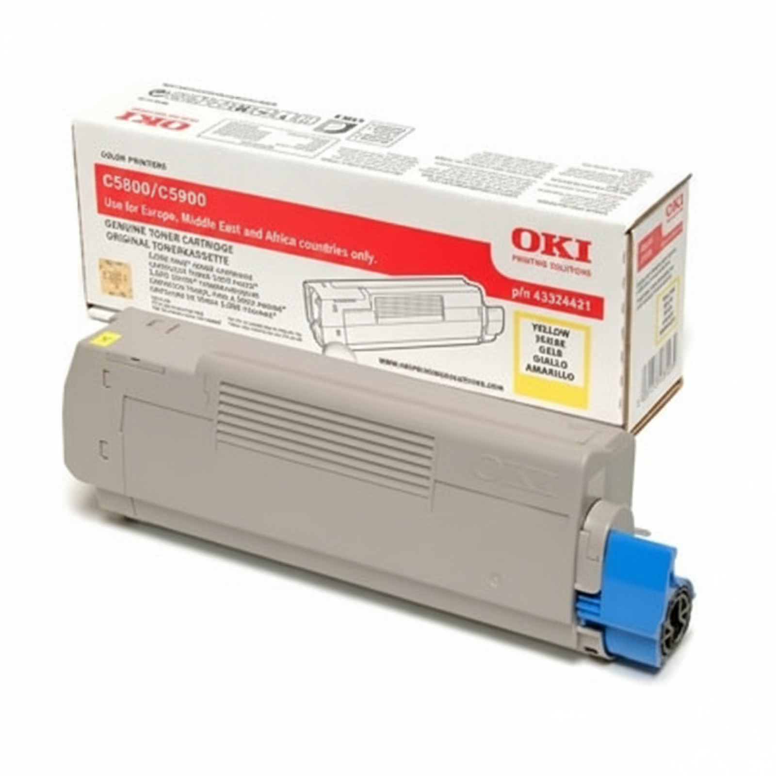 Original OEM Toner Oki C5800 (43324421) (Yellow)