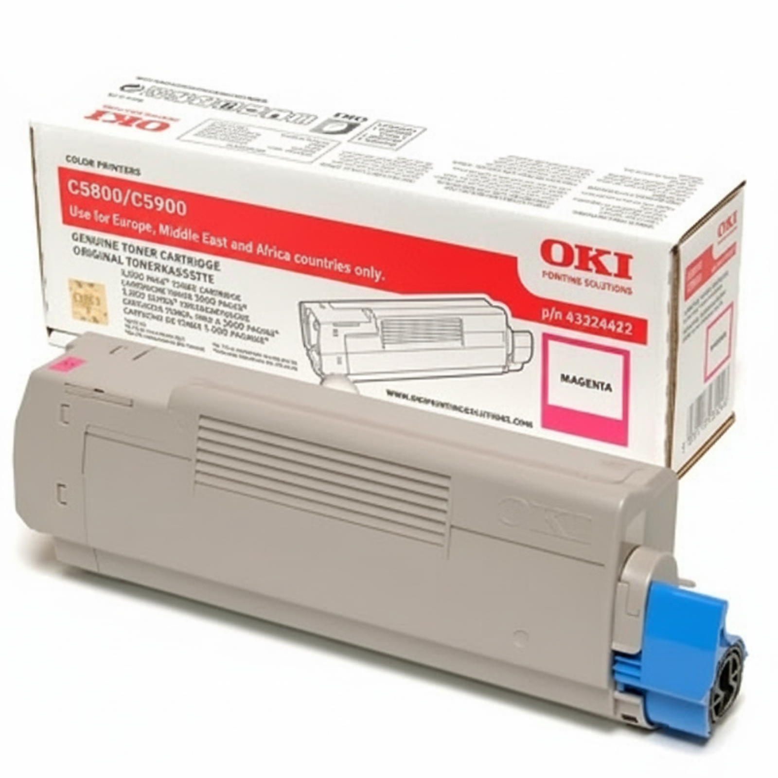 Original OEM Toner Oki C5800 (43324422) (Magenta)