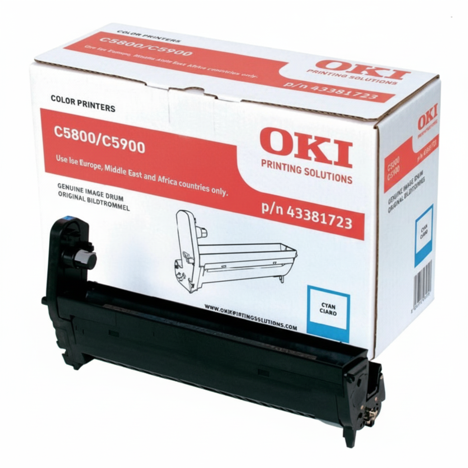 Original OEM Drum Unit Oki C5800 (43381723) (Cyan)