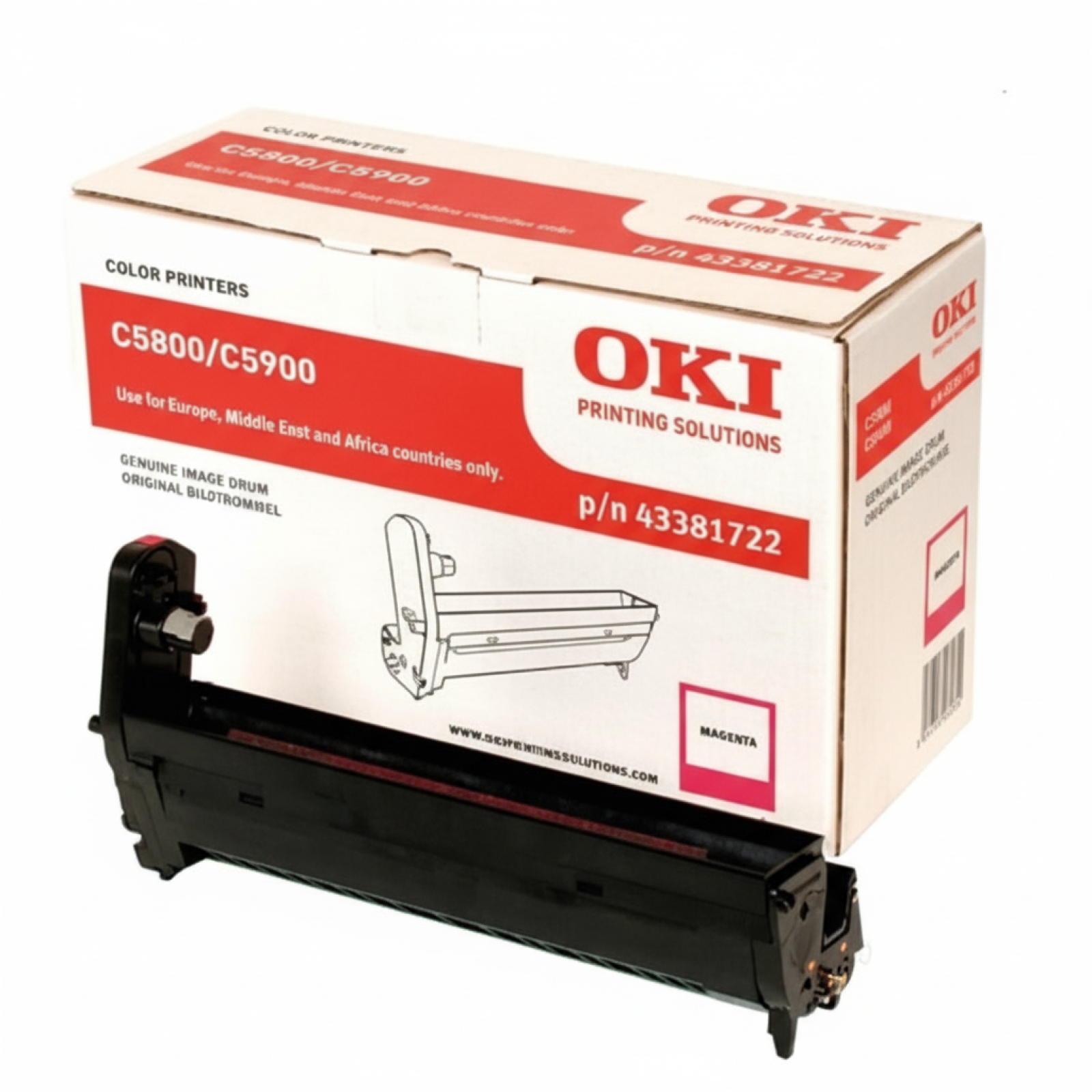 Original OEM Drum Unit Oki C5800 (43381722) (Magenta)