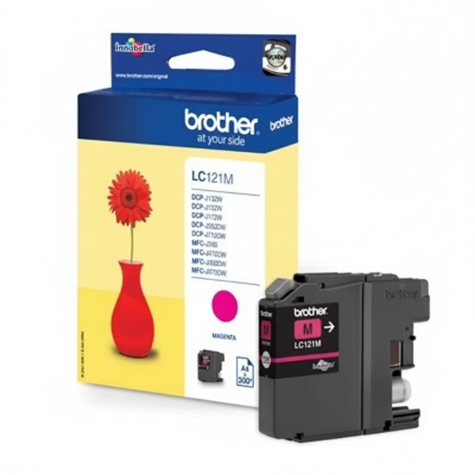 Original OEM Ink Cartridge Brother LC-121 M (LC121M) (Magenta)
