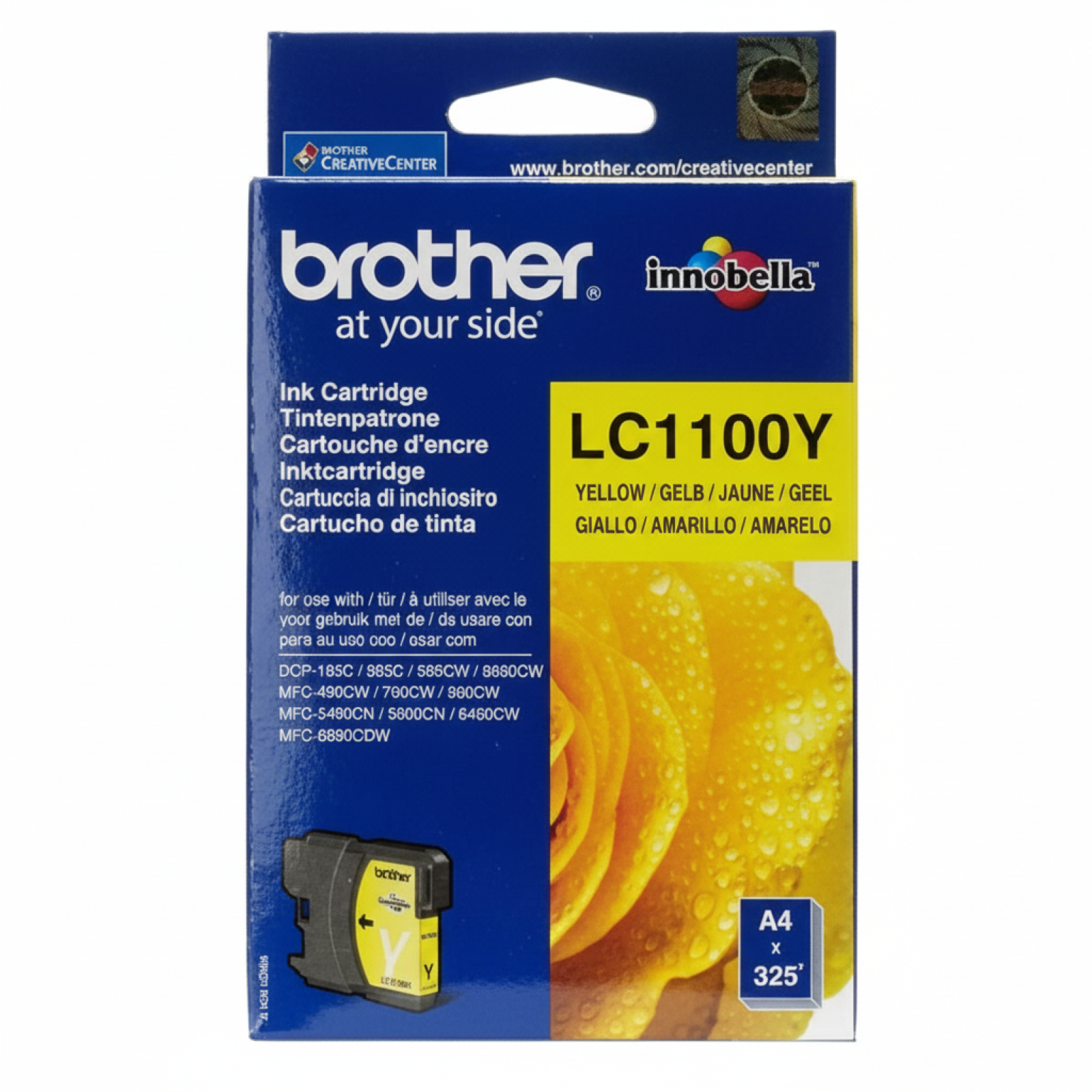 Original OEM Ink Cartridge Brother LC-1100 Y (LC1100Y) (Yellow)