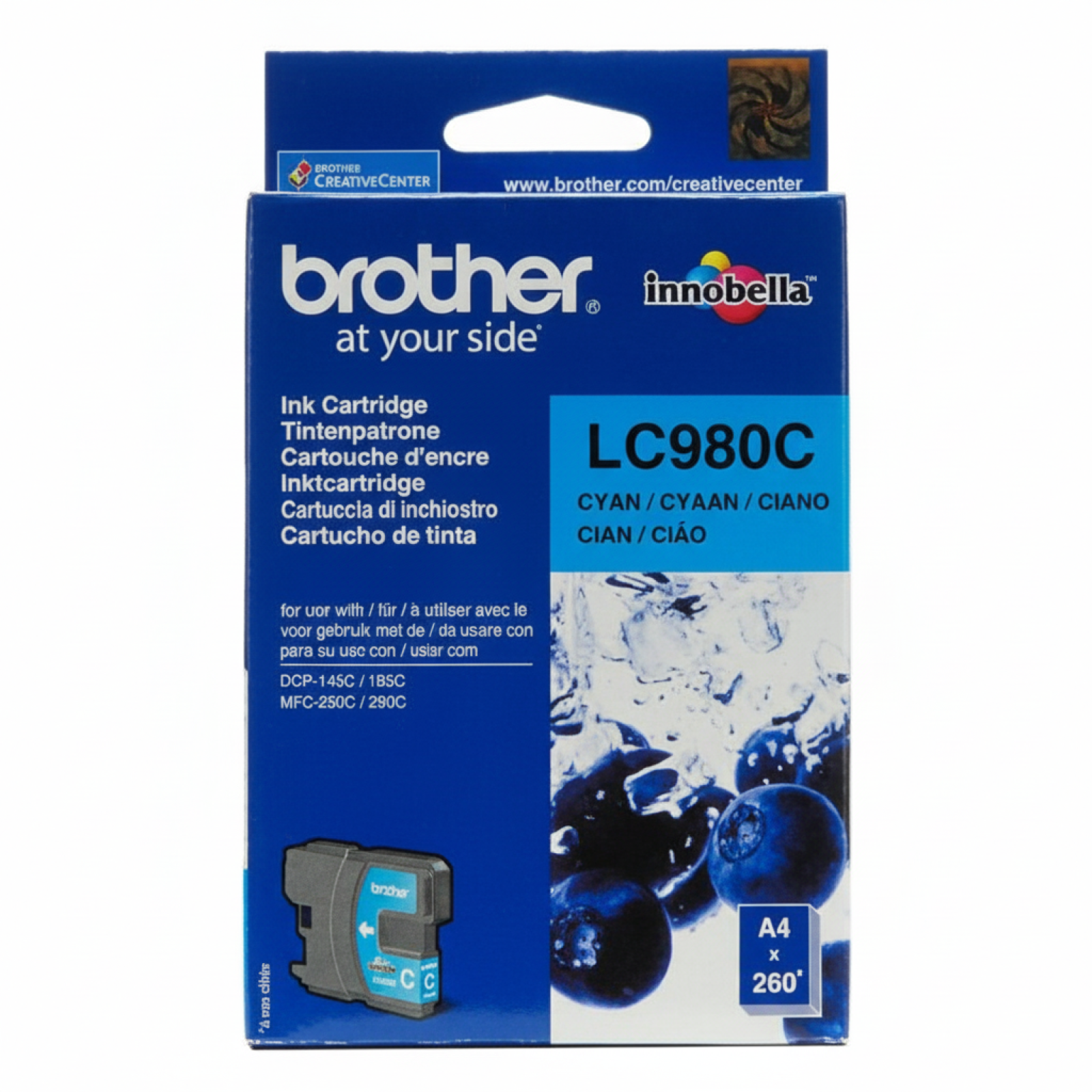 Original OEM Ink Cartridge Brother LC-980 C (LC980C) (Cyan)
