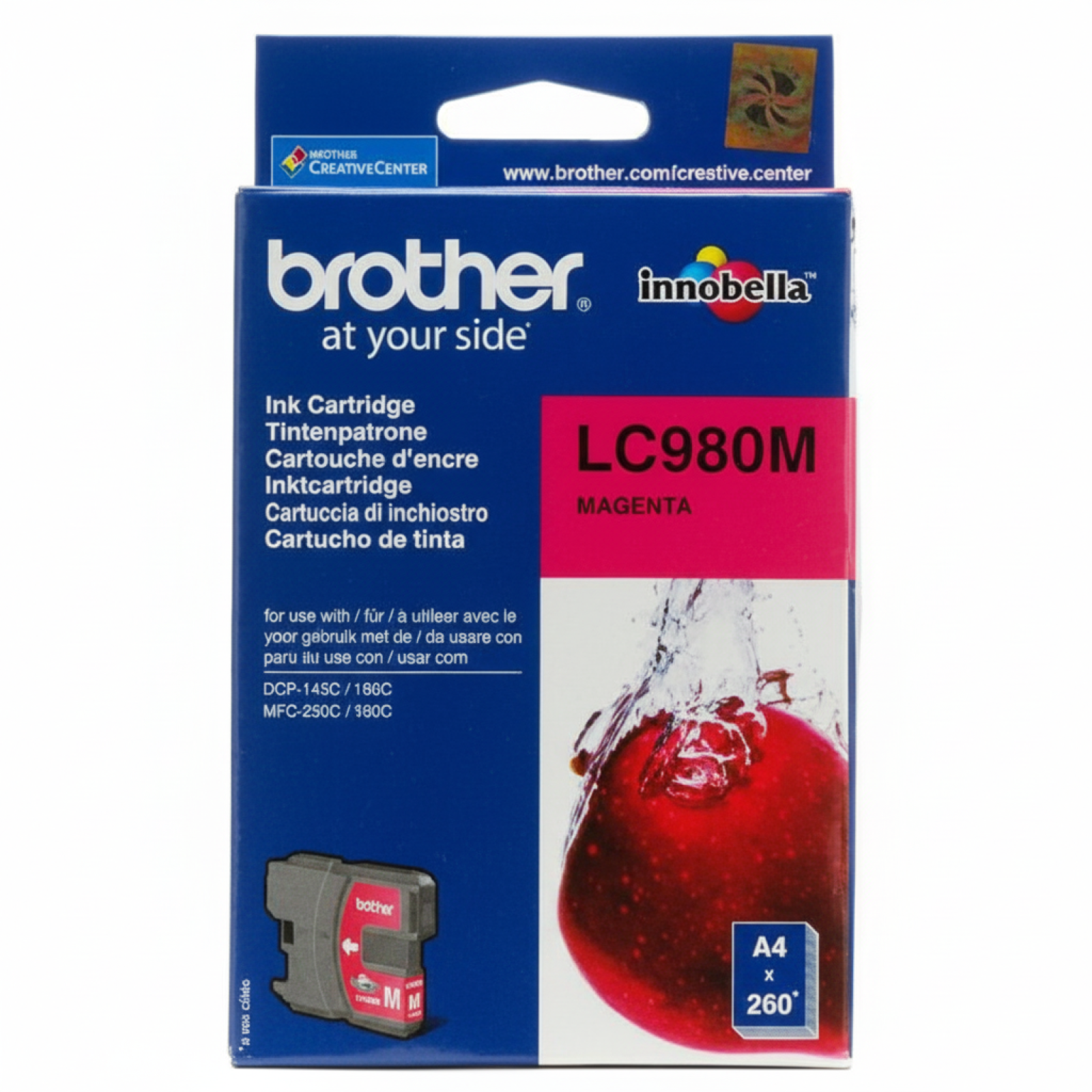 Original OEM Ink Cartridge Brother LC-980 M (LC980M) (Magenta)