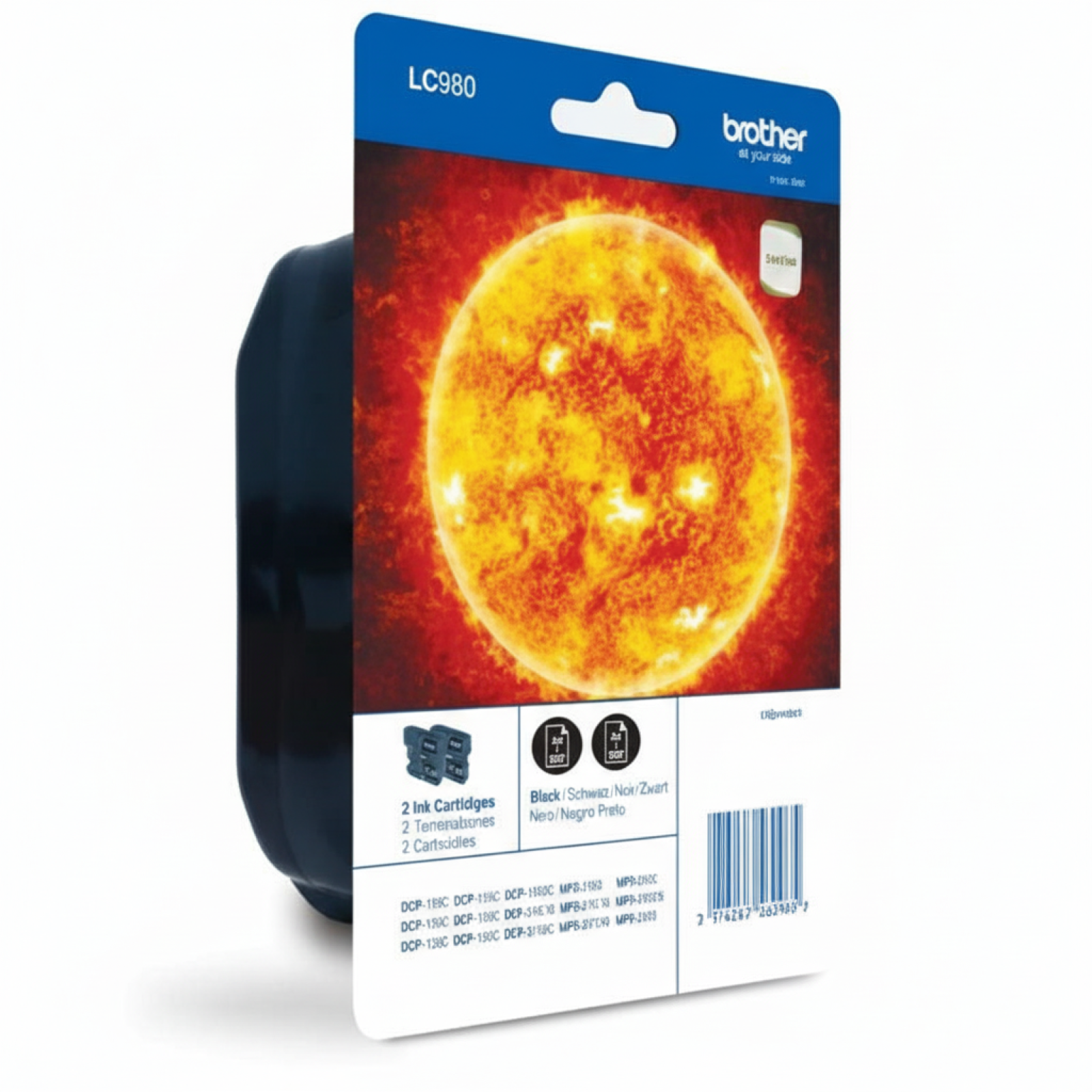 Original OEM Ink Cartridges Brother LC-980 BK (LC980BKBP2) (Black) (2-pack)