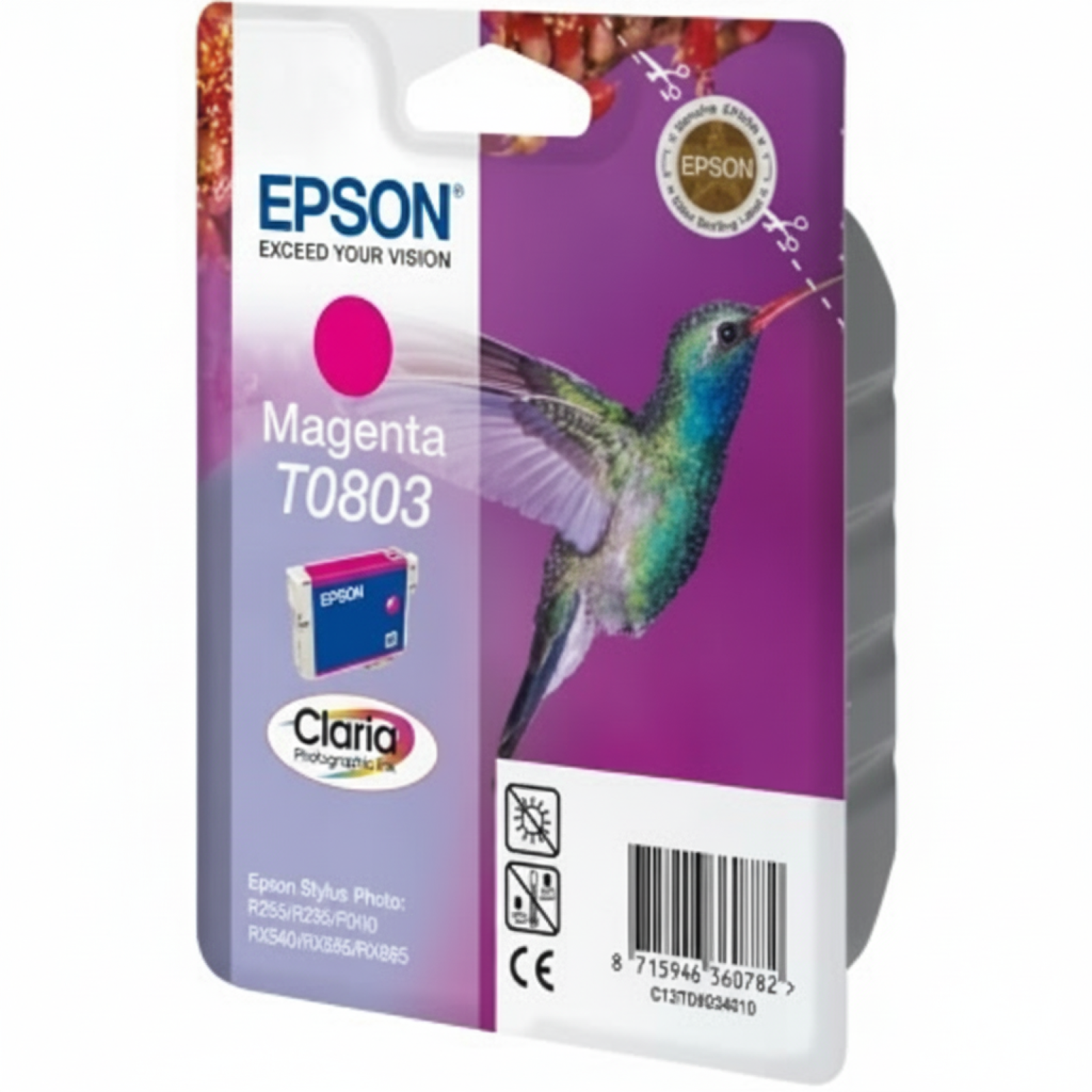 Original OEM Ink Cartridge Epson T0803 (C13T08034011) (Magenta)
