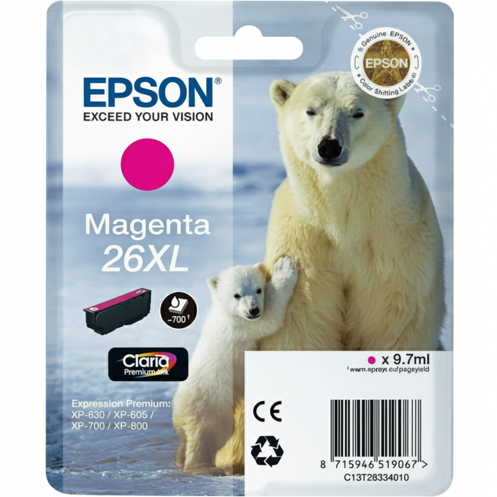 Original OEM Ink Cartridge Epson T2633 (C13T26334010) (Magenta)