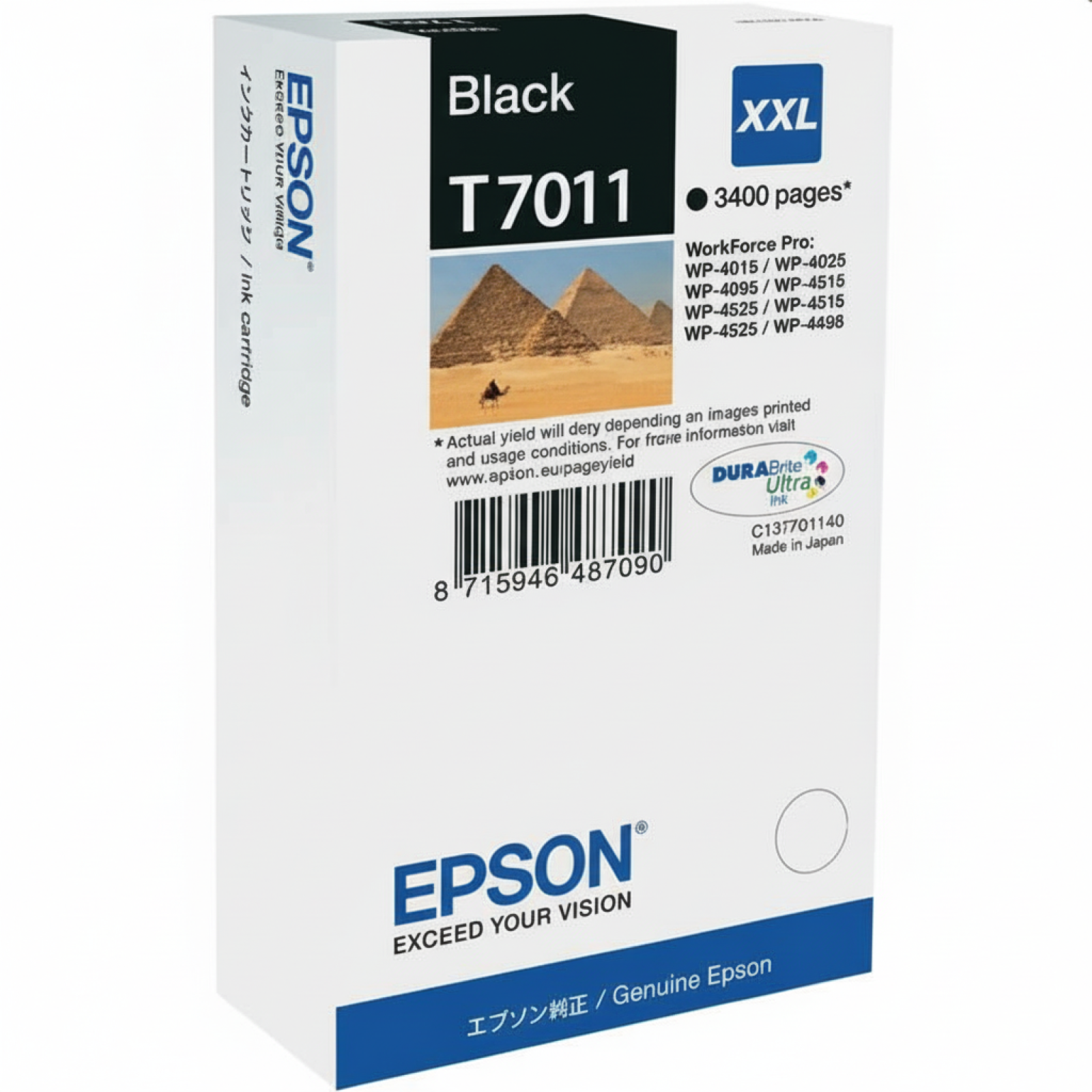 Original OEM Ink Cartridge Epson T7011 (C13T70114010) (Black)