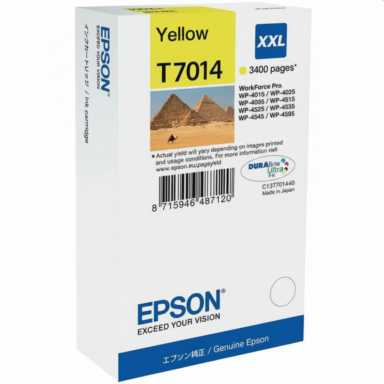 Original OEM Ink Cartridge Epson T7014 (C13T70144010) (Yellow)