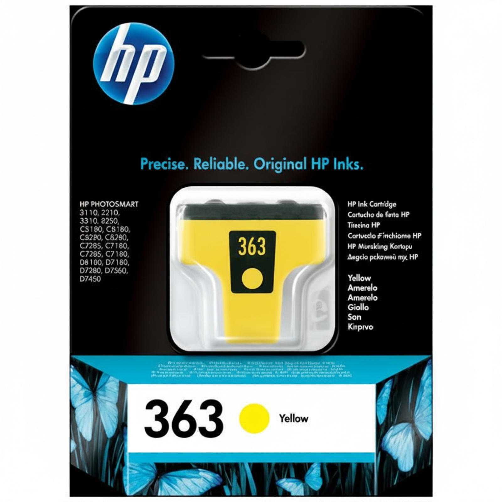 Original OEM Ink Cartridge HP 363 (C8773E) (Yellow)