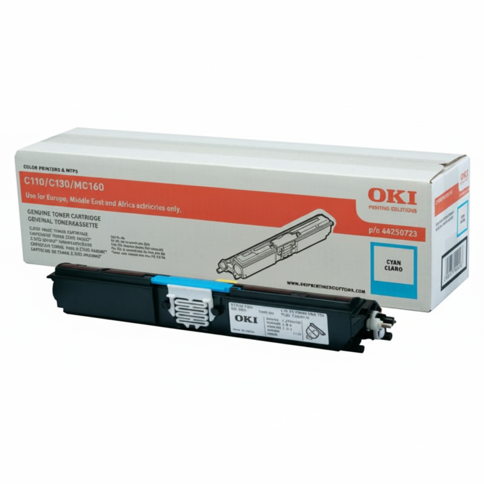 Original OEM Toner Oki C110 130 (44250723) (Cyan)