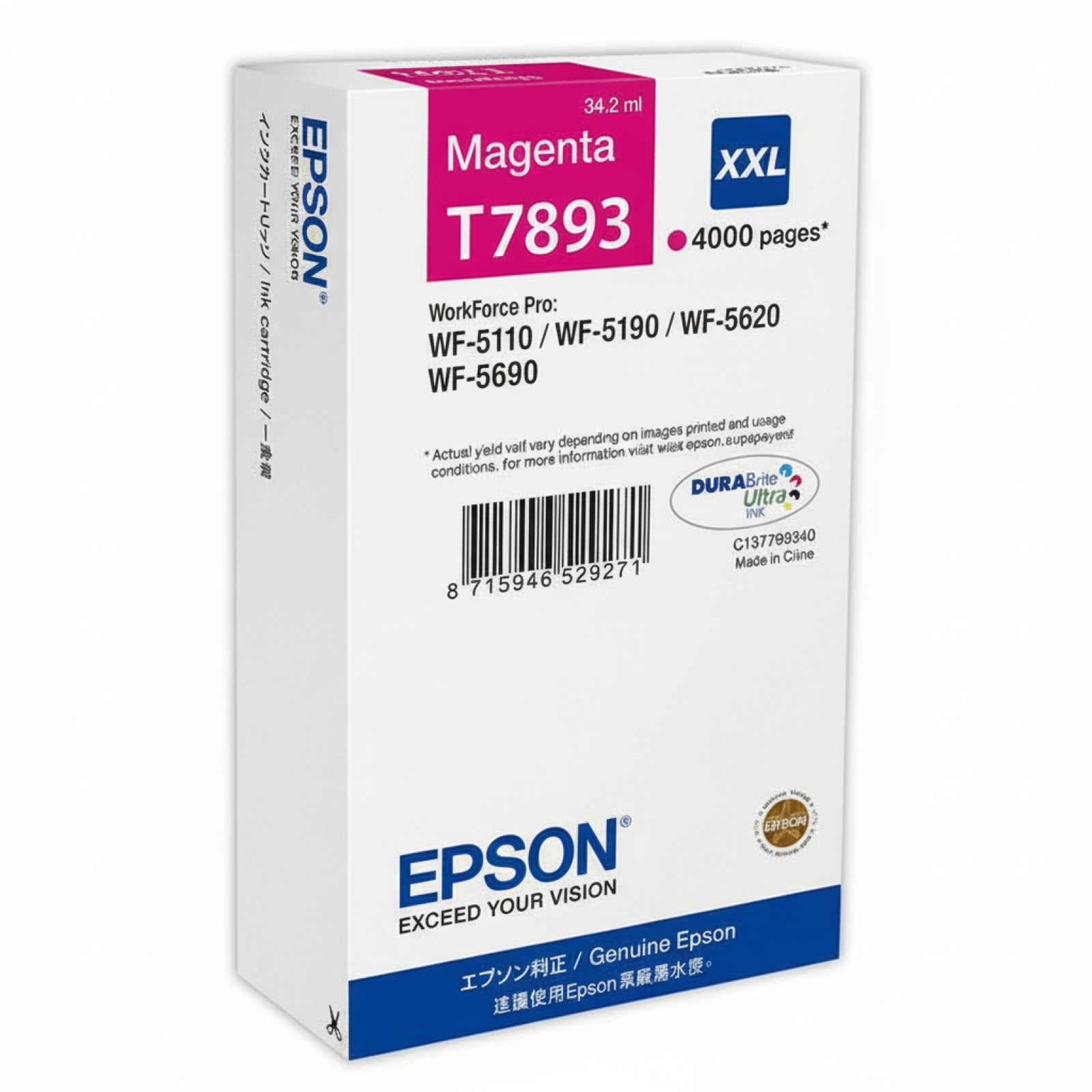 Original OEM Ink Cartridge Epson T7893 (C13T789340) (Magenta)