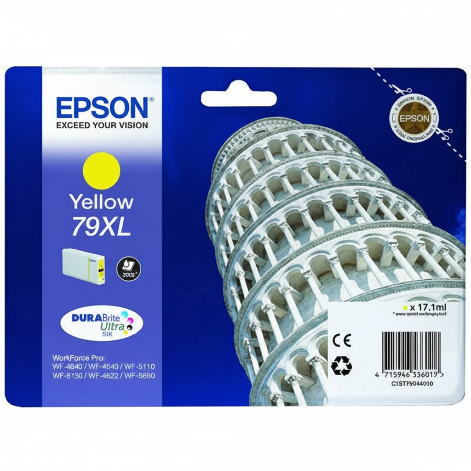 Original OEM Ink Cartridge Epson T7904 (C13T79044010) (Yellow)
