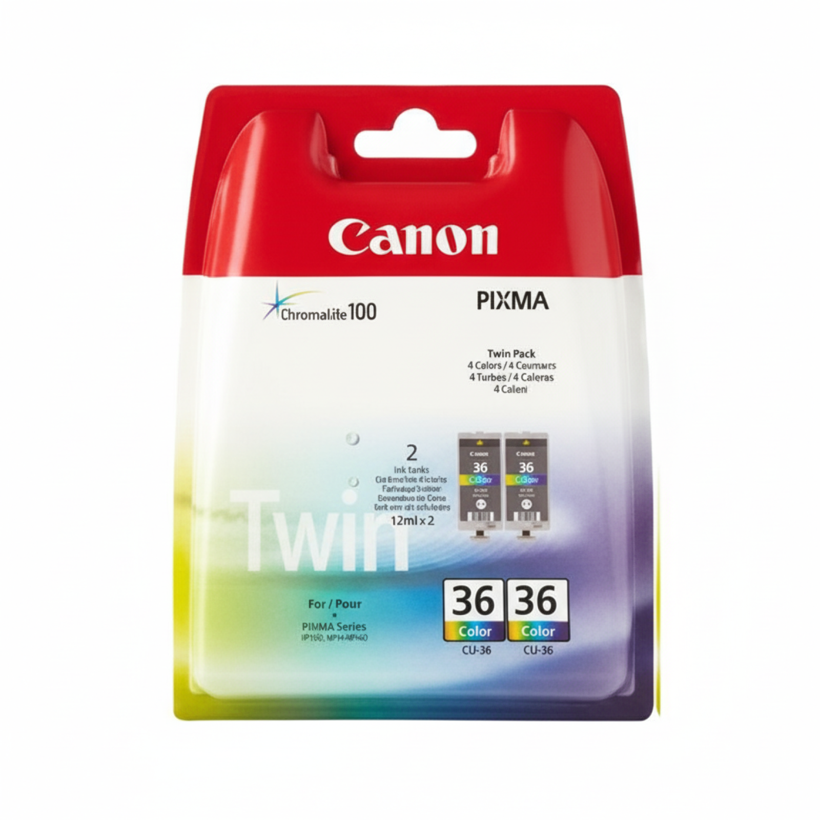 Original OEM Ink Cartridges Canon CLI-36 (1511B018) (Color) (2-pack)