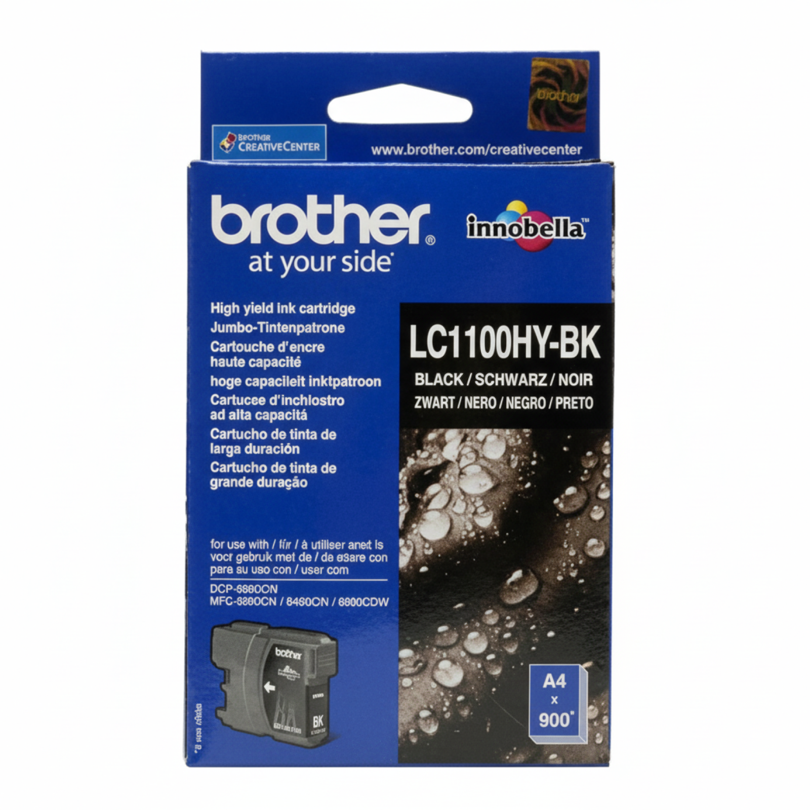 Original OEM Ink Cartridge Brother LC-1100HY BK (LC1100HYBK) (Black)