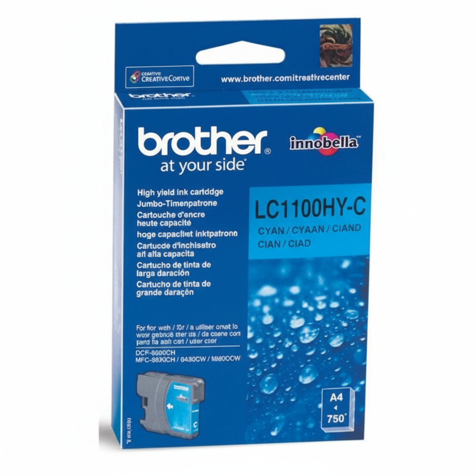 Original OEM Ink Cartridge Brother LC-1100HY C (LC1100HYC) (Cyan)