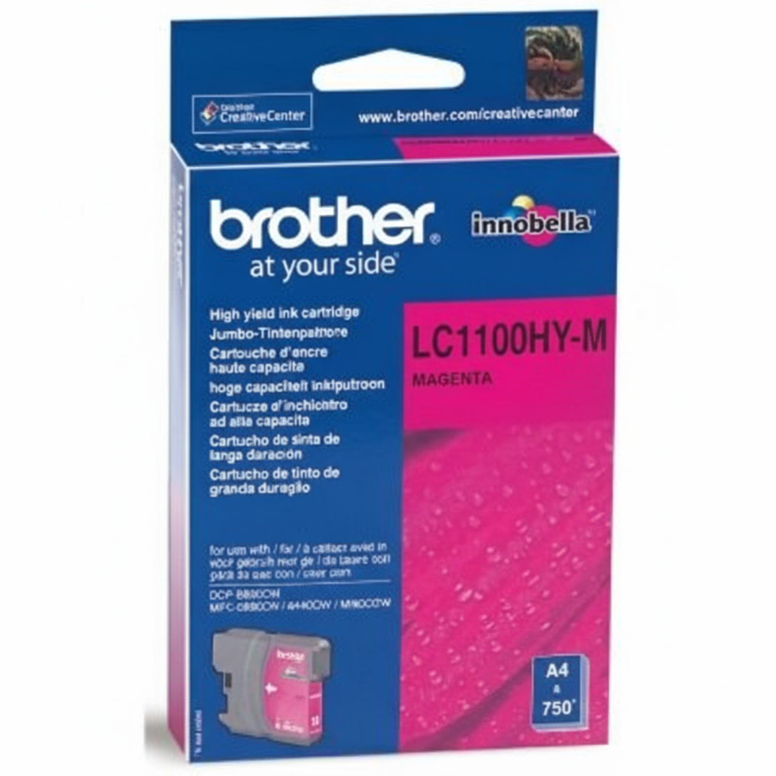 Original OEM Ink Cartridge Brother LC-1100HY M (LC1100HYM) (Magenta)
