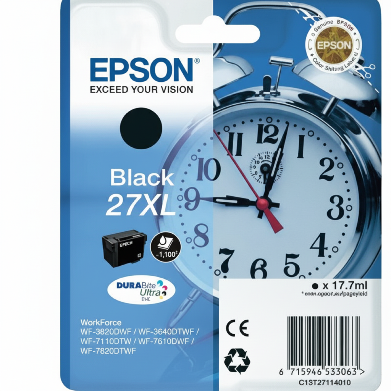 Original OEM Ink Cartridge Epson 27 XL (C13T271140) (Black)