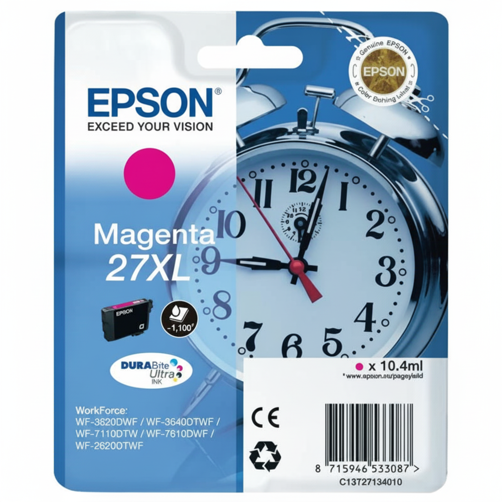 Original OEM Ink Cartridge Epson 27 XL (C13T271340) (Magenta)