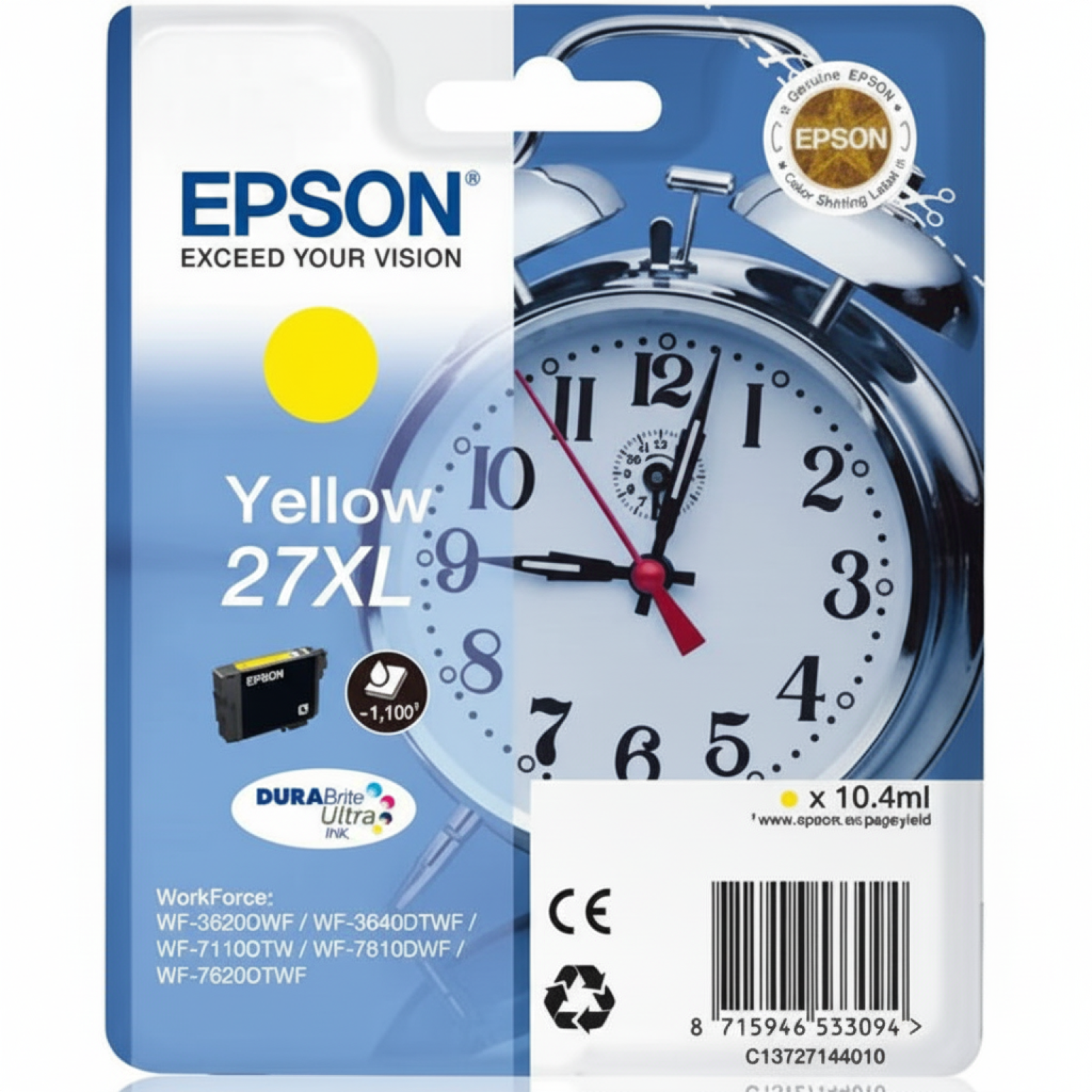 Original OEM Ink Cartridge Epson 27 XL (C13T271440) (Yellow)