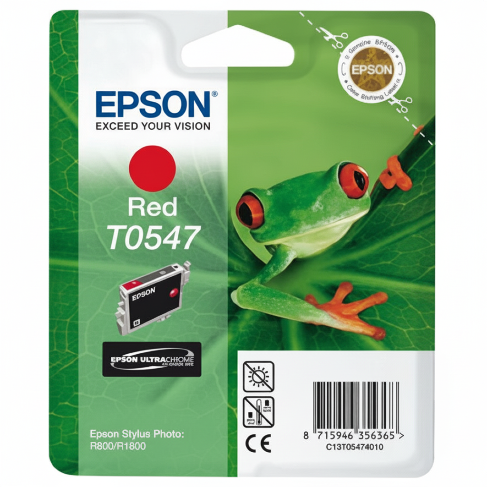 Original OEM Ink Cartridge Epson T0547 (T0547) (Red)