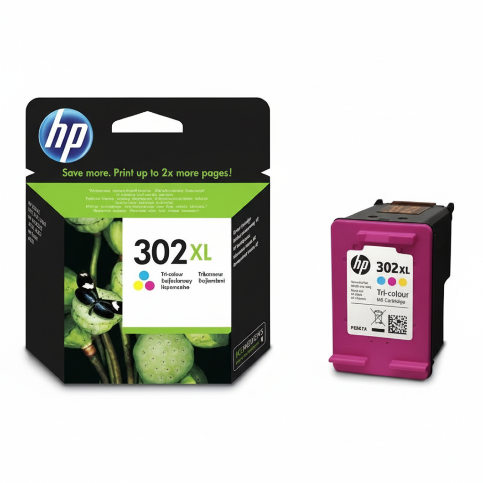Original OEM Ink Cartridge HP 302 XL (F6U67AE) (Color)