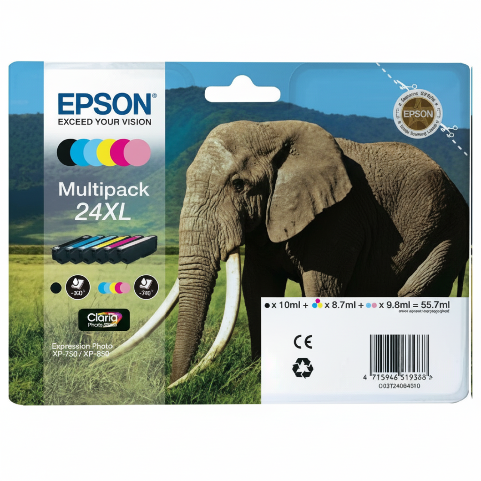 Original OEM Ink Cartridges Epson T2438 (C13T24384010) (multi pack)