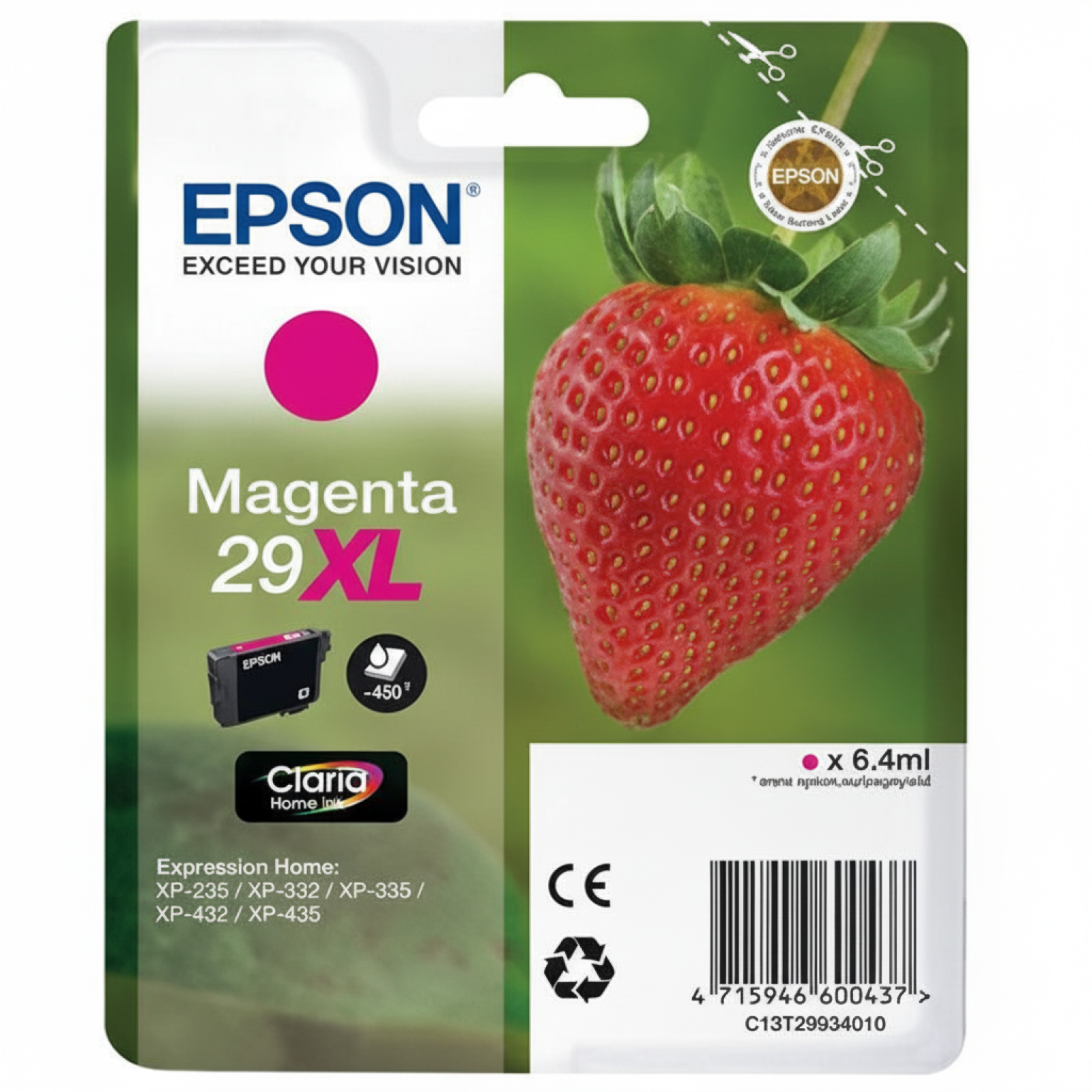 Original OEM Ink Cartridge Epson 29XL (C13T29934010) (Magenta)