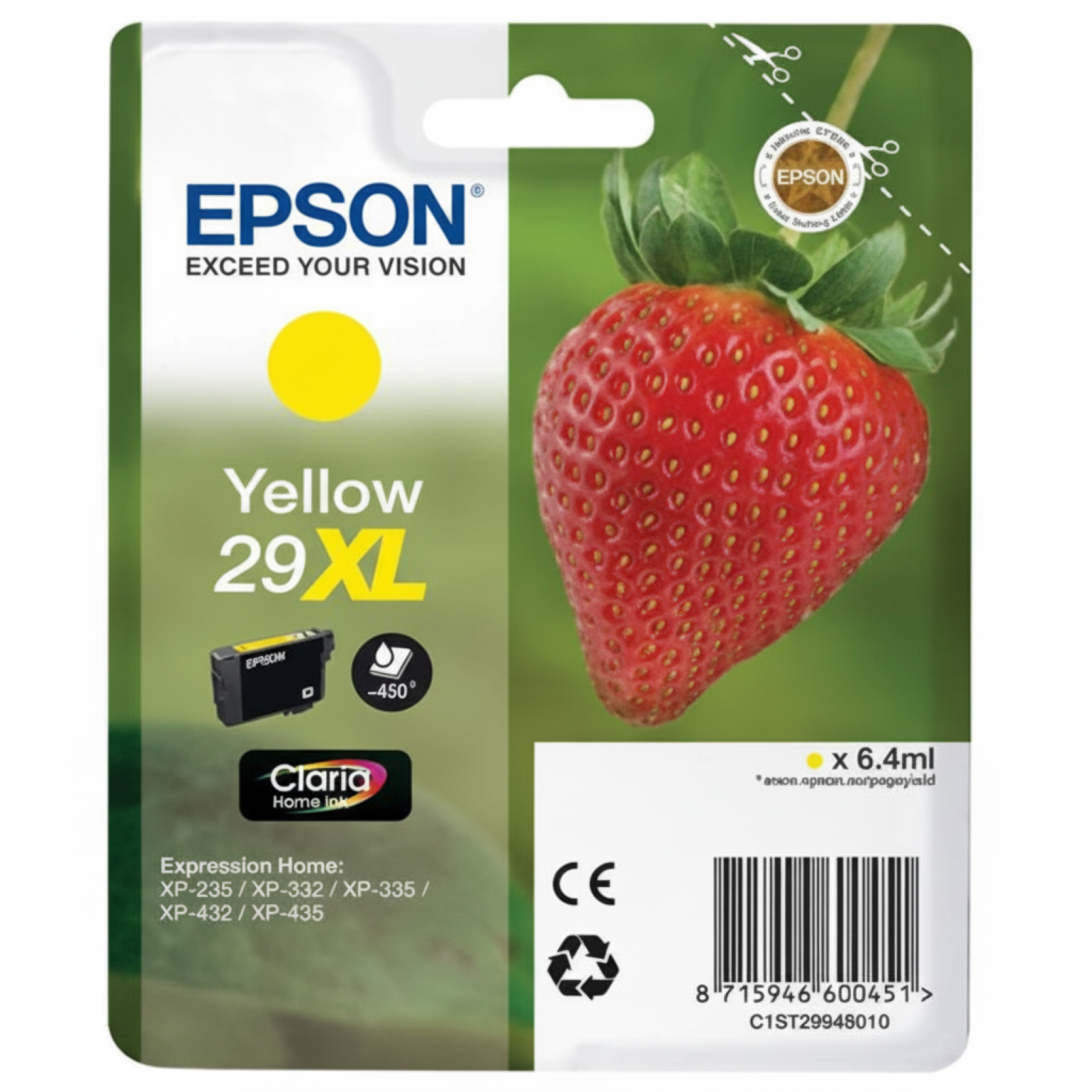 Original OEM Ink Cartridge Epson 29XL (C13T29944010) (Yellow)